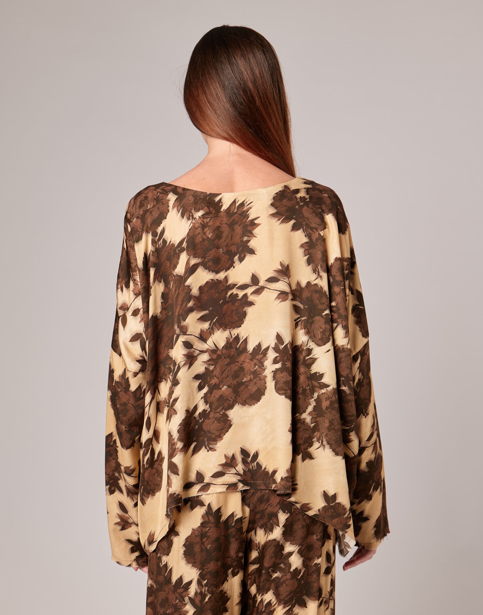 DOUUOD Casacca Morbida in Twill con Stampa Floreale