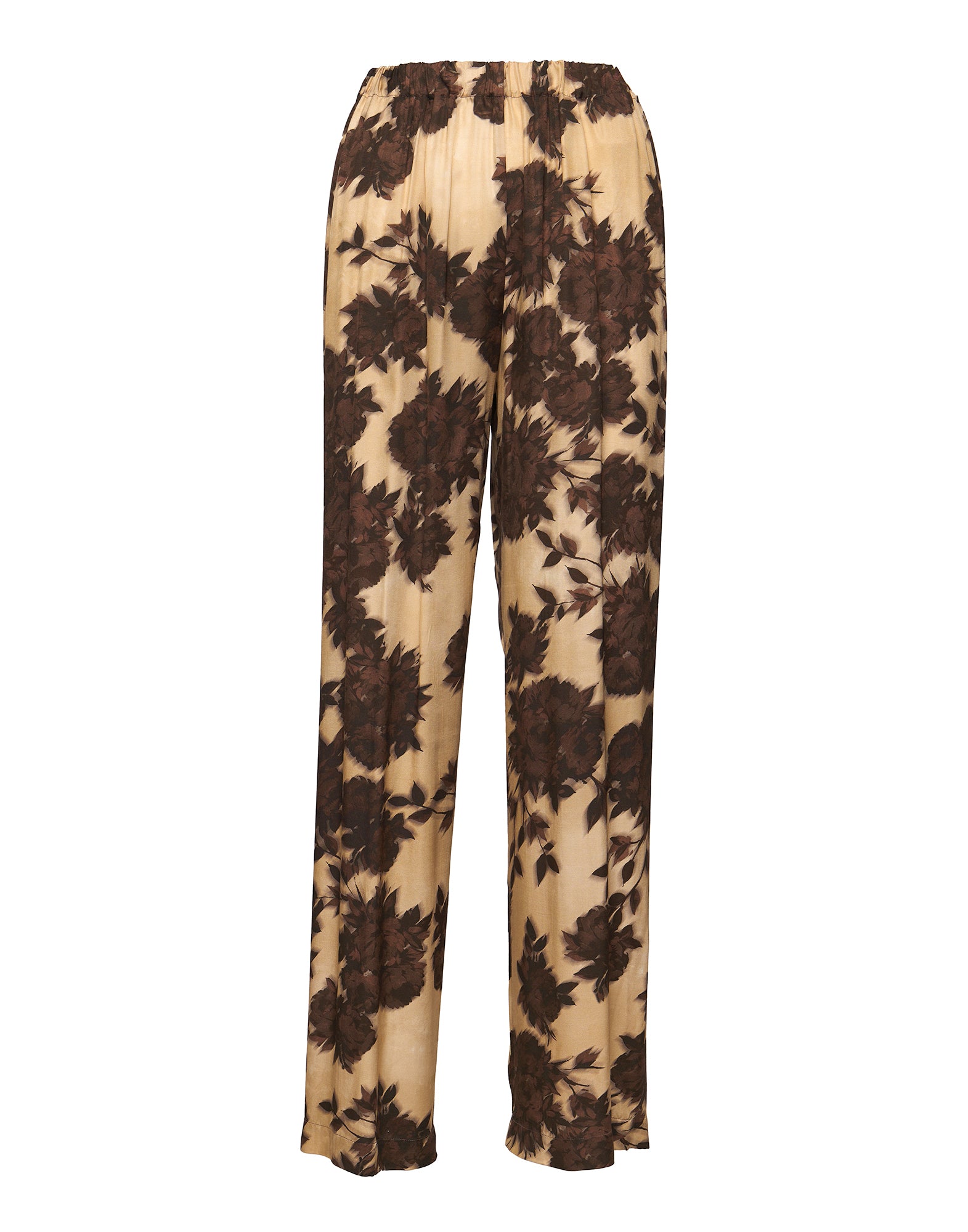 DOUUOD Pantaloni Lunghi Morbidi in Twill con Stampa Floreale