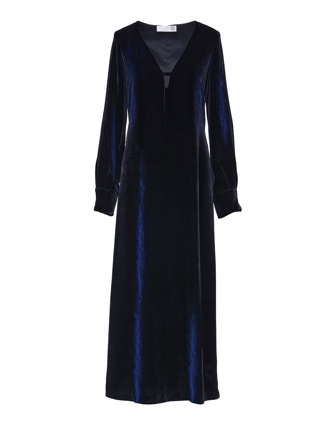 Dress Vestito In Velluto Blu Abito Lungo Abito Velluto Blu Zara