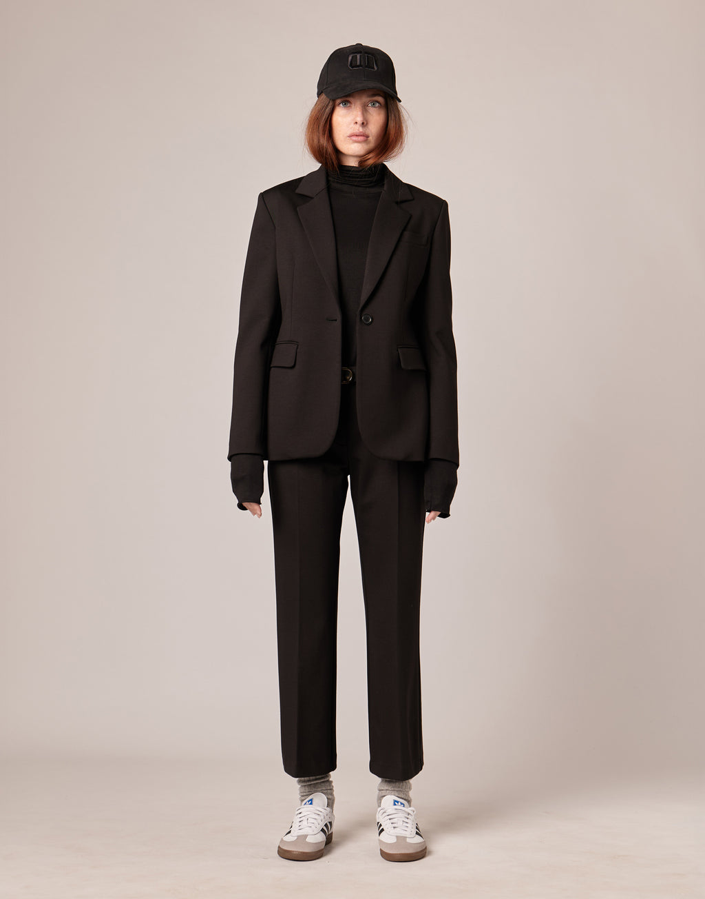 DOUUOD Pantaloni Flare in Punto Milano Nero