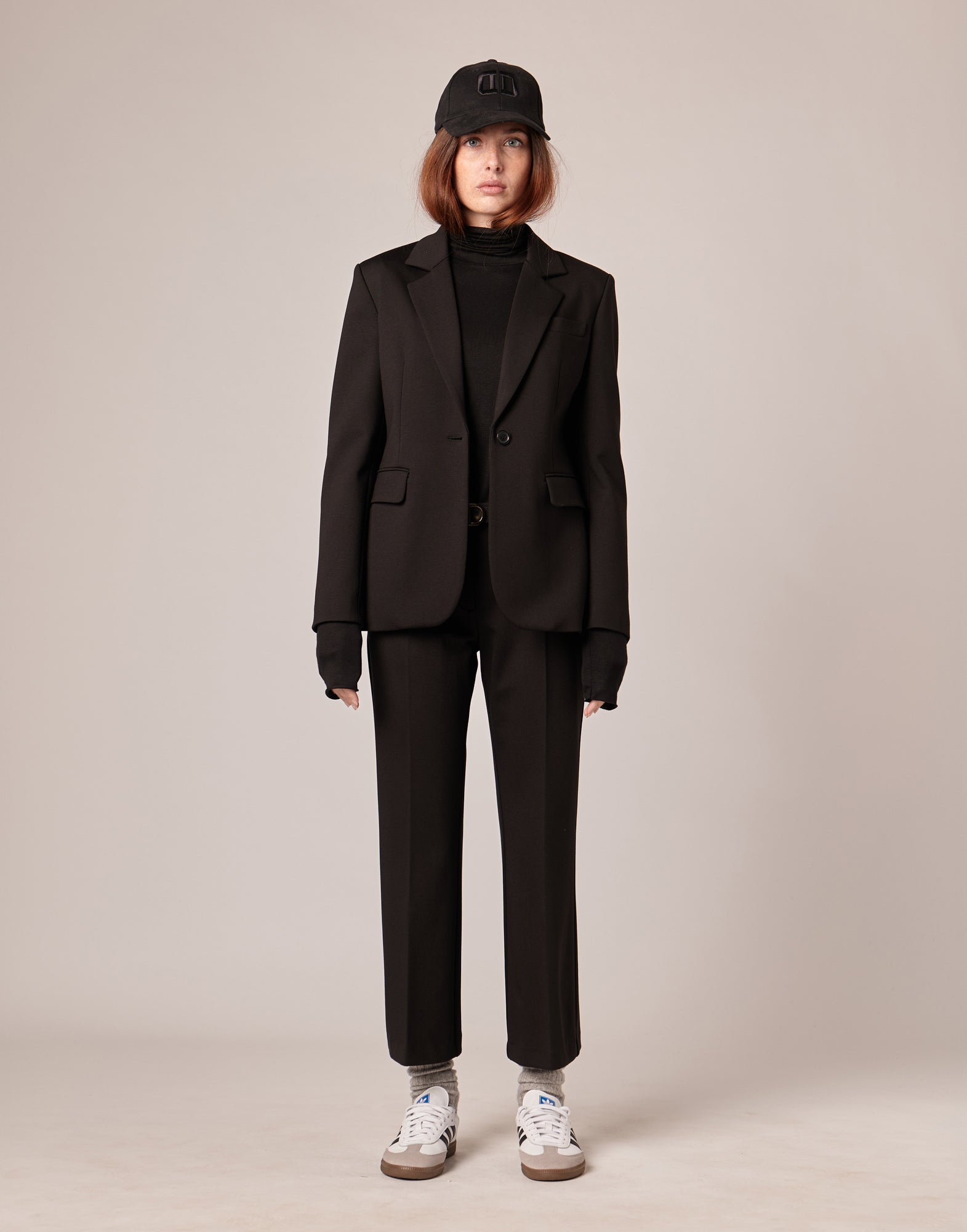 DOUUOD Pantaloni Flare in Punto Milano Nero