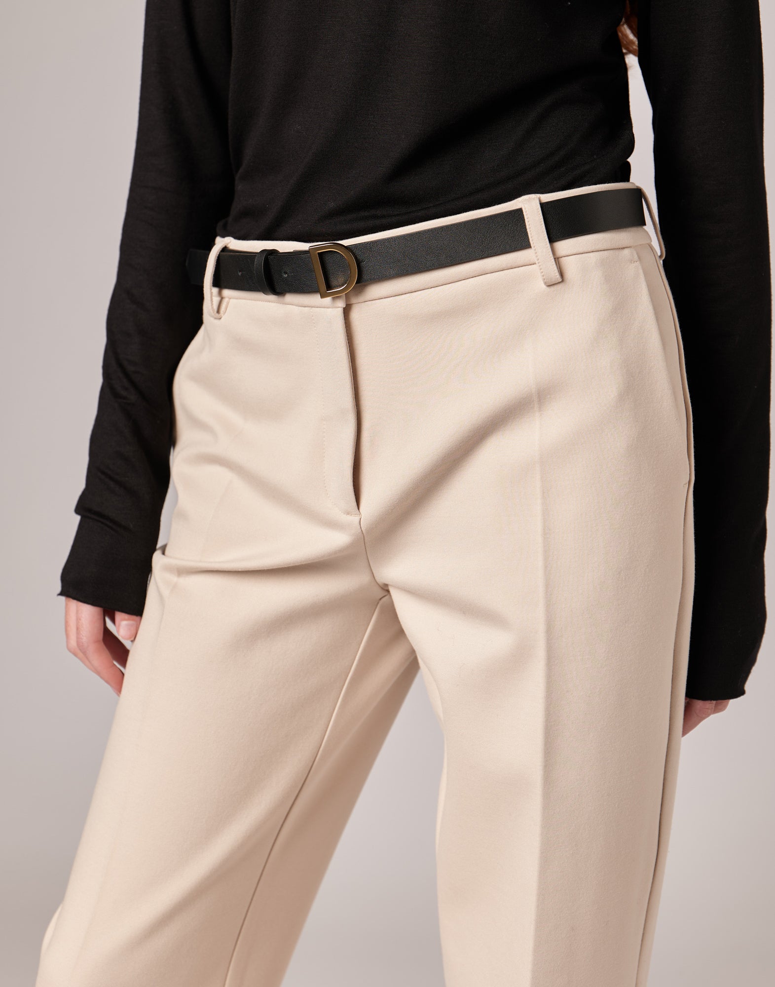 DOUUOD Pantaloni a Uomo in Punto Milano Stucco