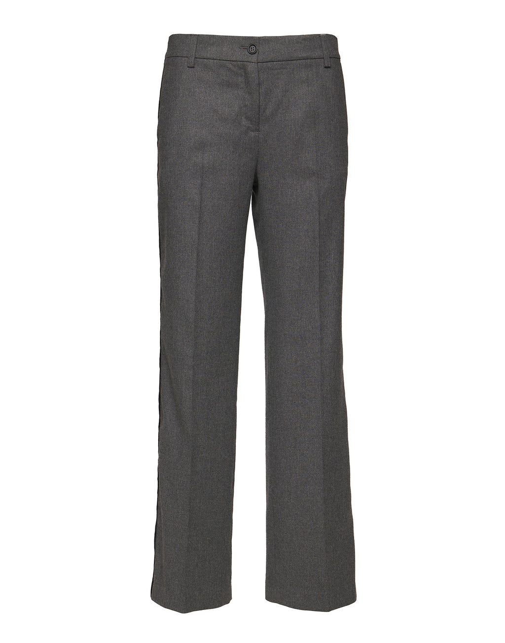 DOUUOD Pantaloni Lunghi in Flanella Misto Lana Stretch Grigio Fumo