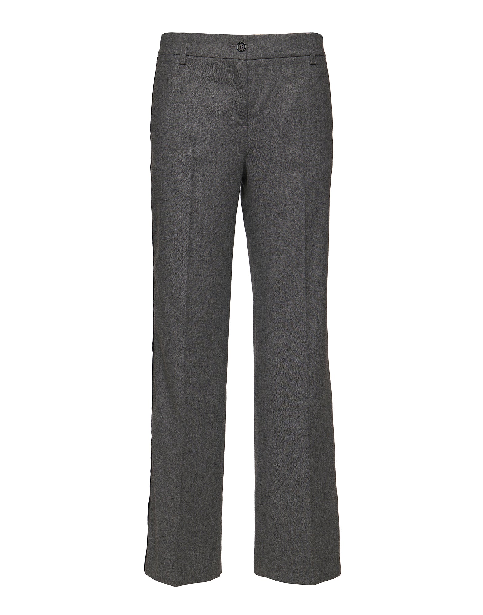 DOUUOD Pantaloni Lunghi in Flanella Misto Lana Stretch Grigio Fumo