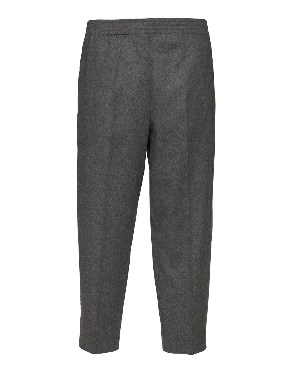 DOUUOD Pantaloni Japan in Flanella Misto Lana Stretch Grigio Fumo