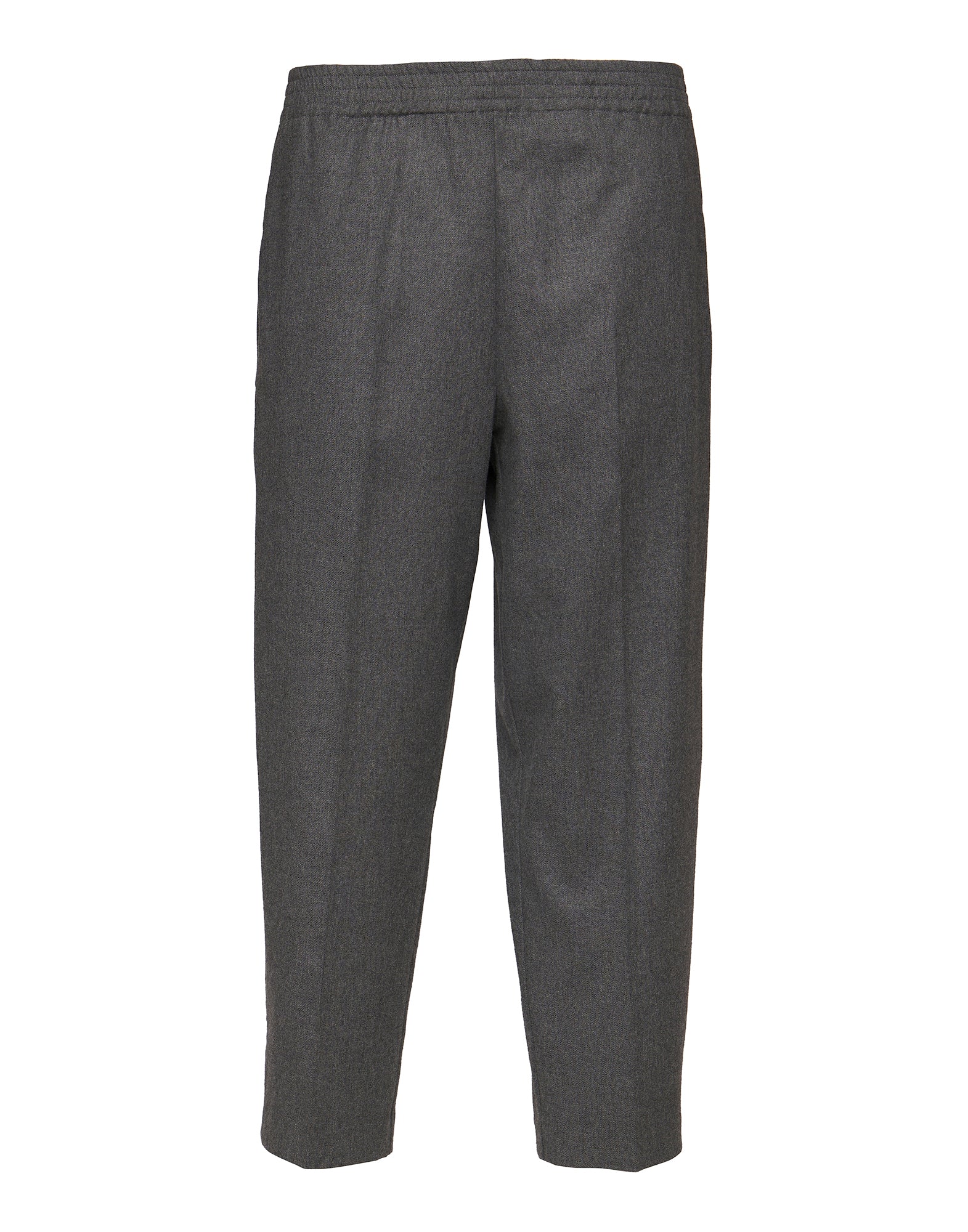 DOUUOD Pantaloni Japan in Flanella Misto Lana Stretch Grigio Fumo