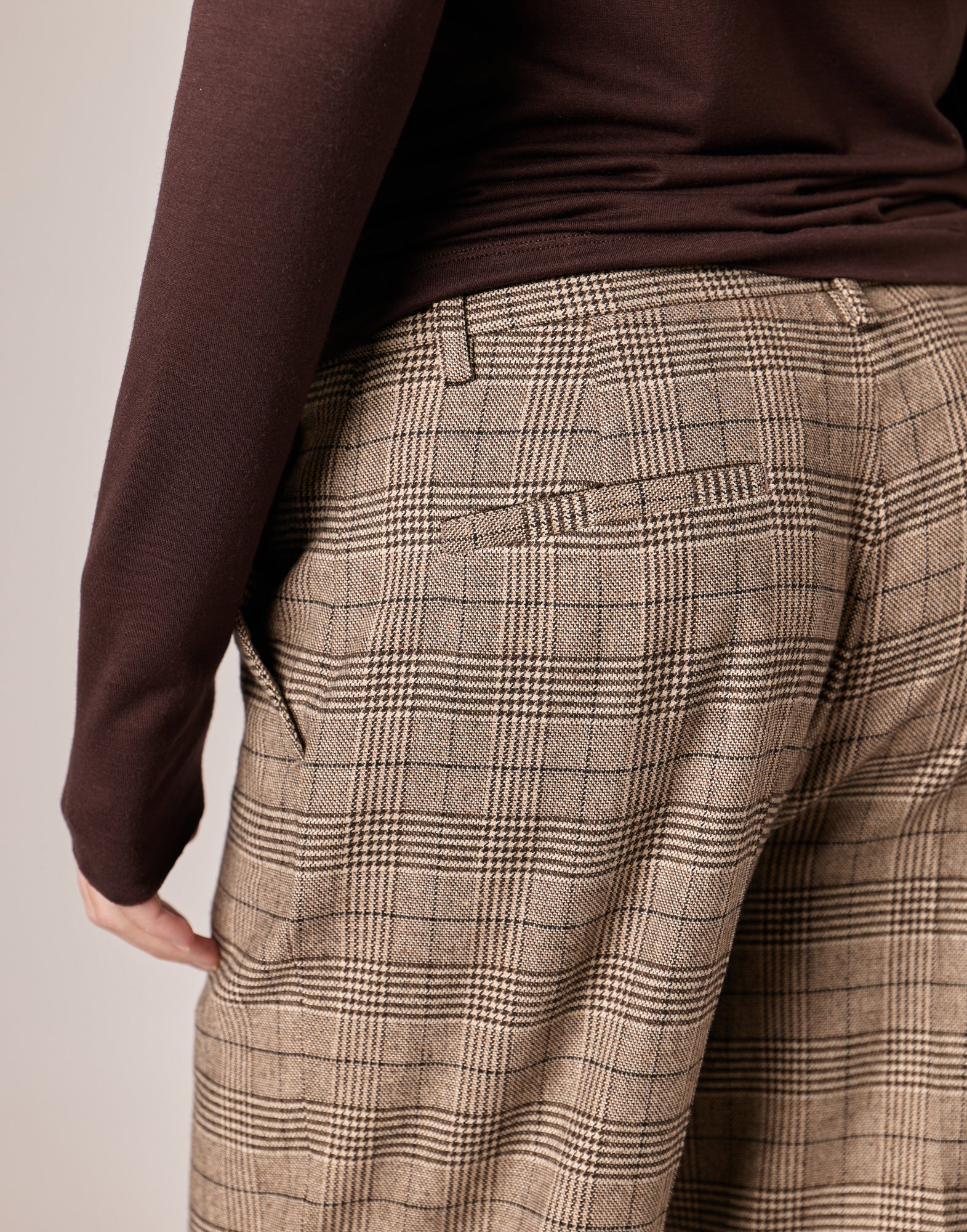 DOUUOD Pantaloni a Uomo in Prince of Wales