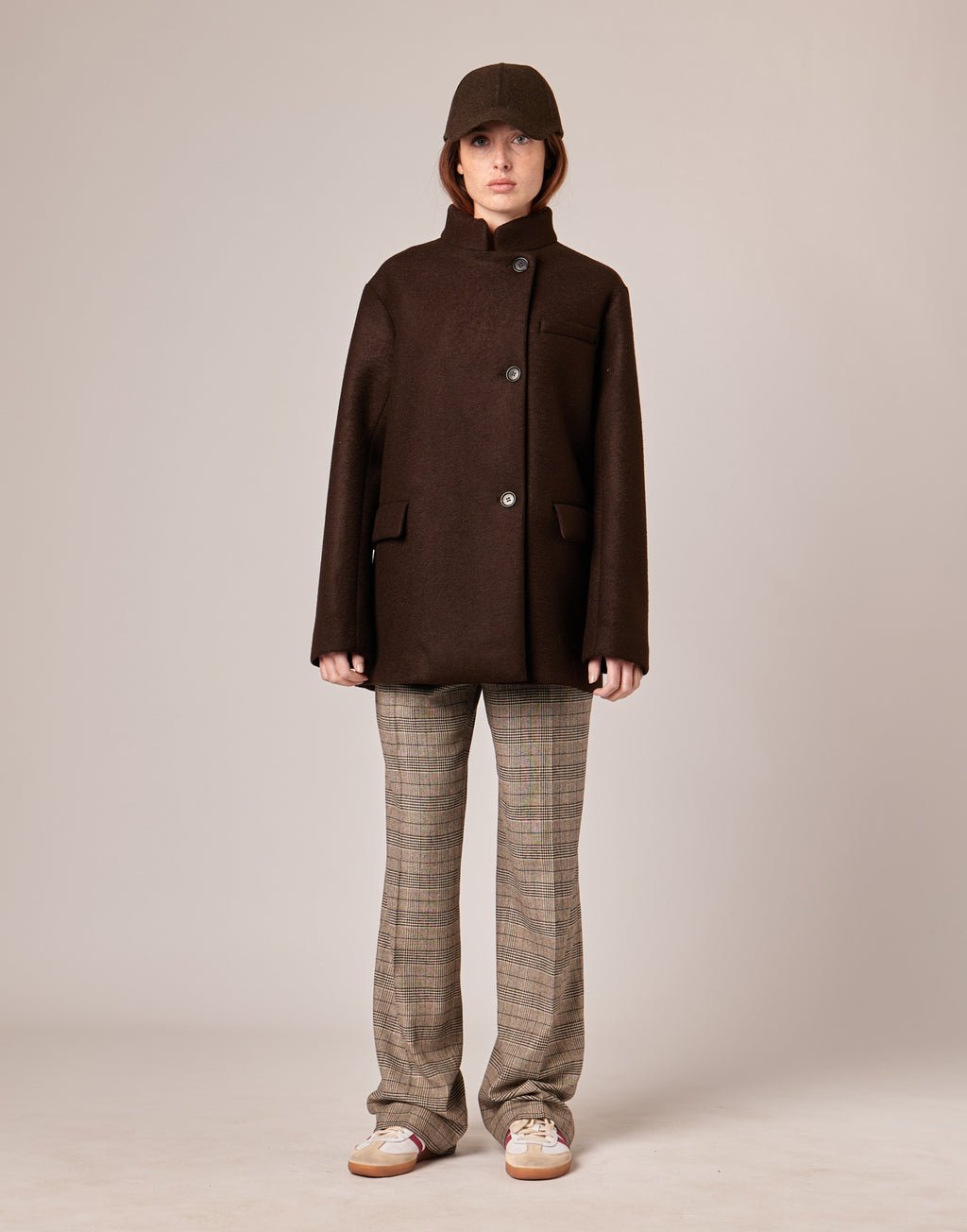 DOUUOD Pantaloni a Uomo in Prince of Wales