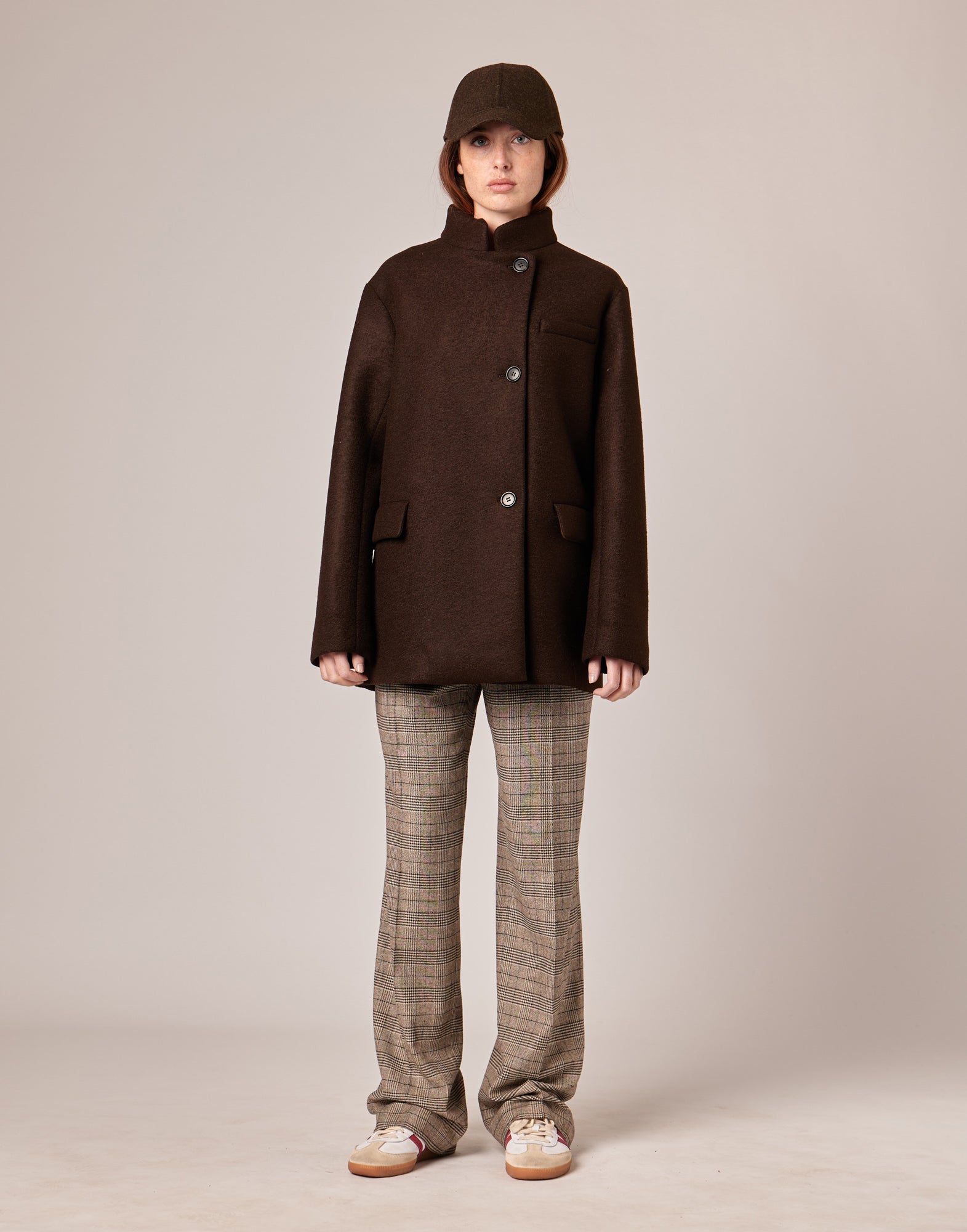 DOUUOD Pantaloni a Uomo in Prince of Wales
