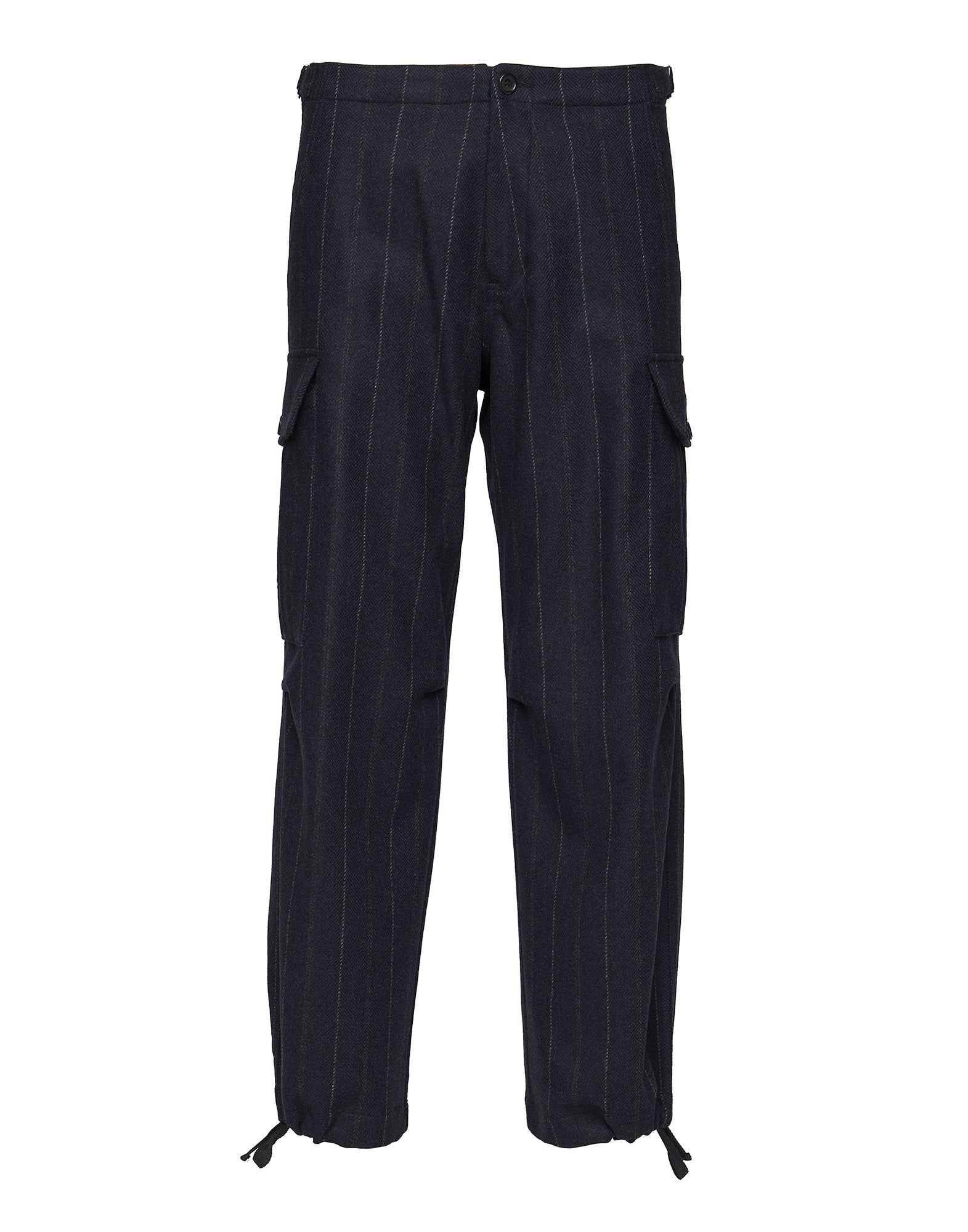DOUUOD Pantaloni Cargo in Microresca Gessata Stretch