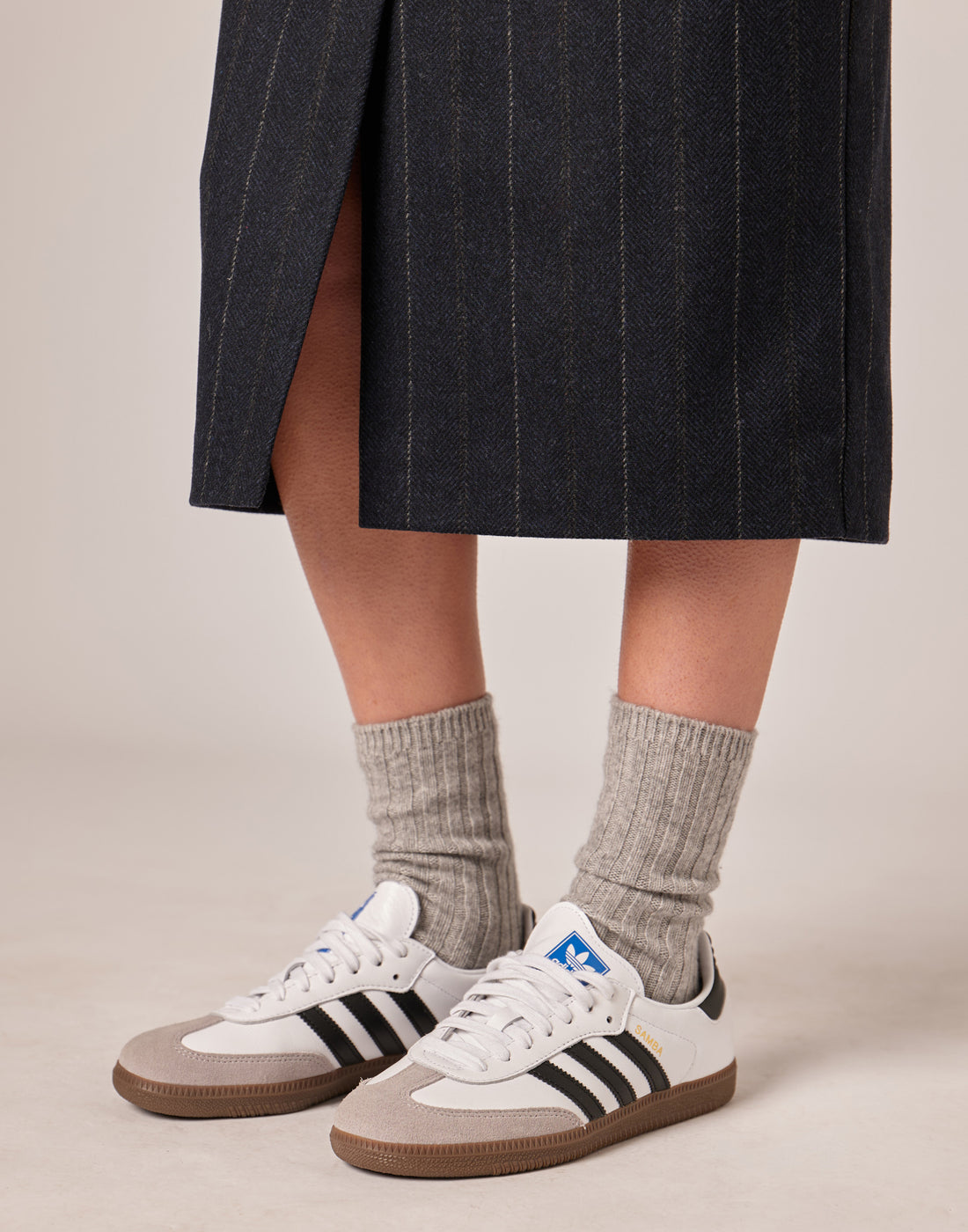 DOUUOD Gonna Midi a Tubino in Microresca Gessata Stretch