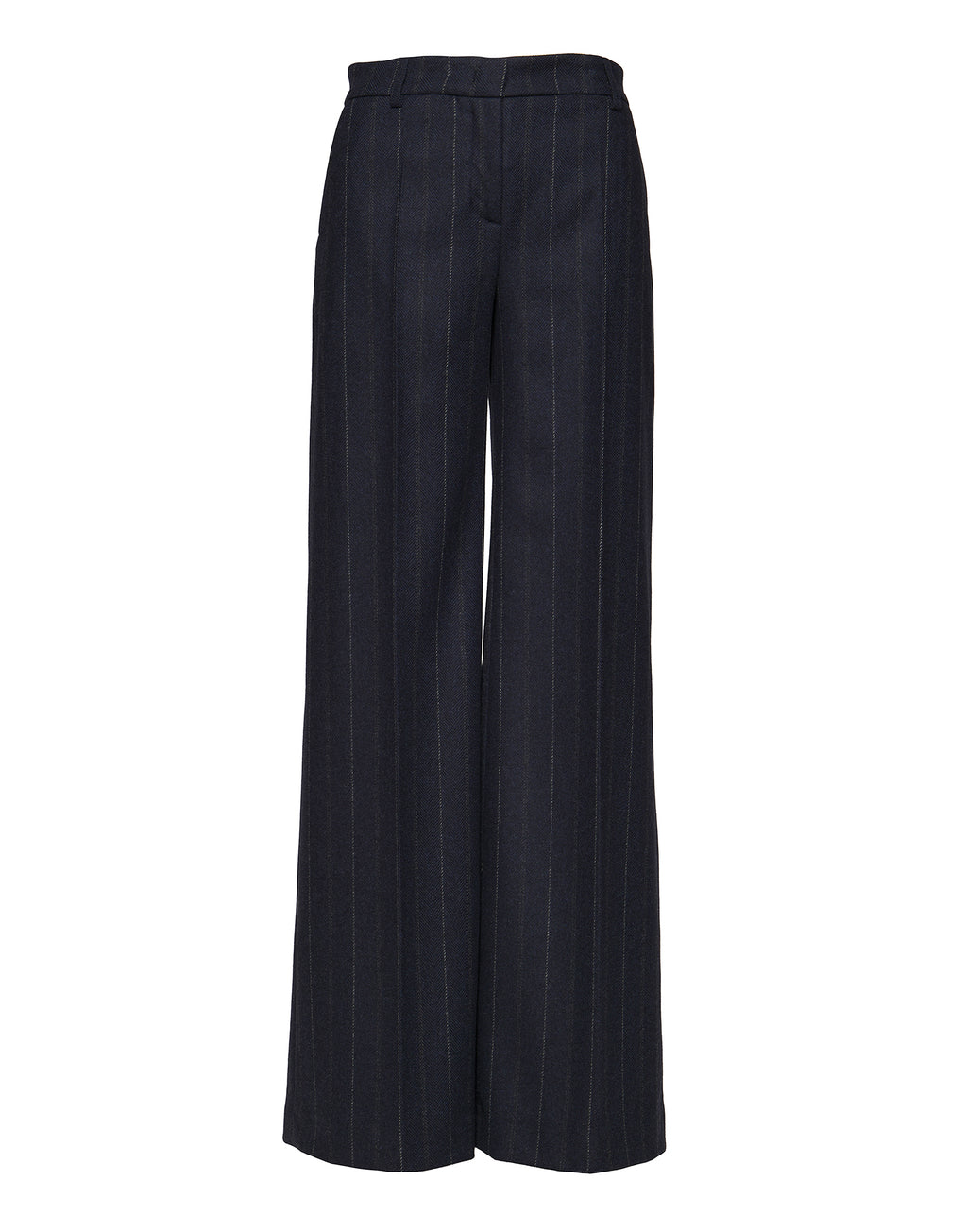 DOUUOD Pantaloni Lunghi Ampi in Microresca Gessata Stretch