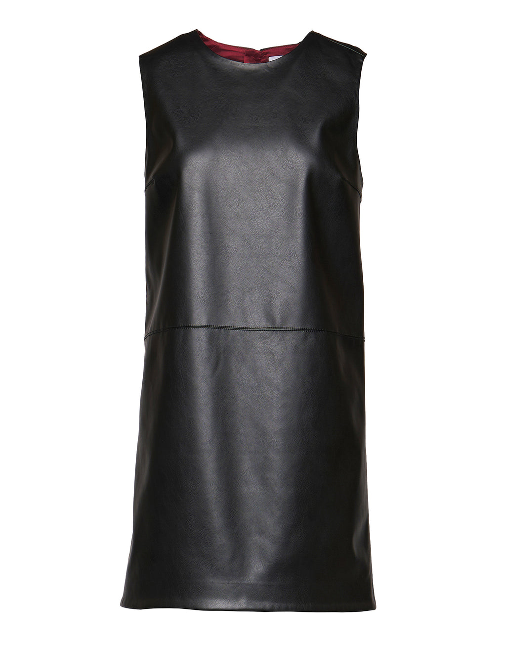 DOUUOD Mini Abito in Eco Vintage Leather Nero