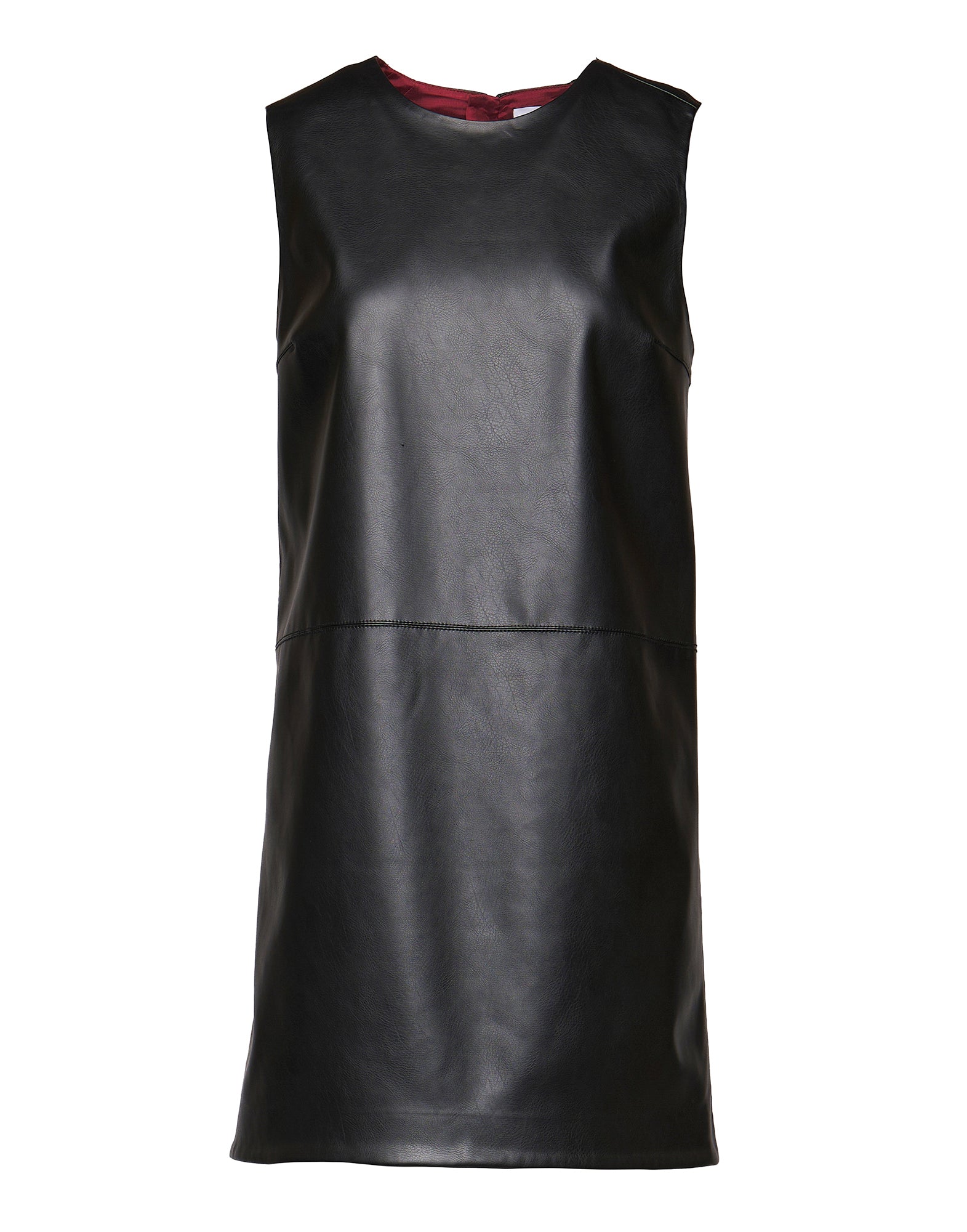 DOUUOD Mini Abito in Eco Vintage Leather Nero