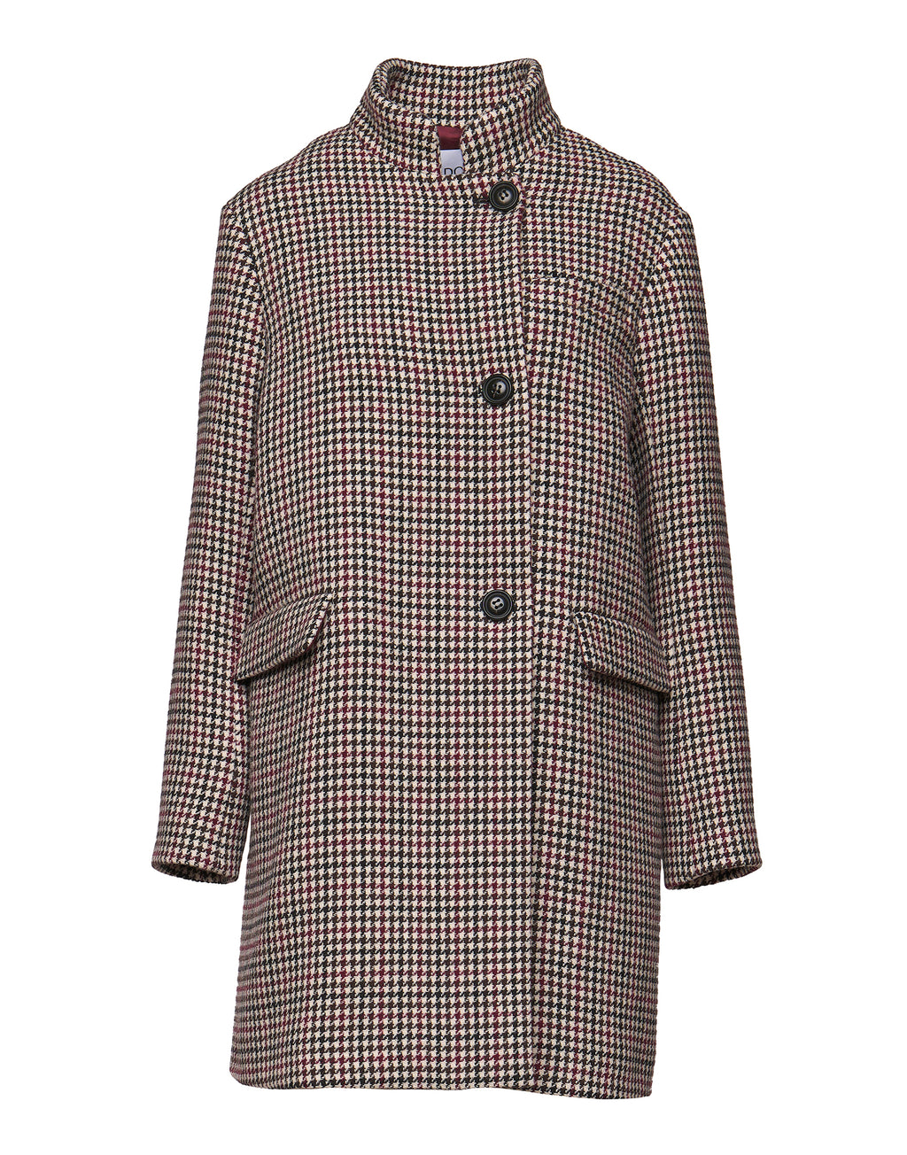 DOUUOD Cappotto Monopetto in Pied de Poule