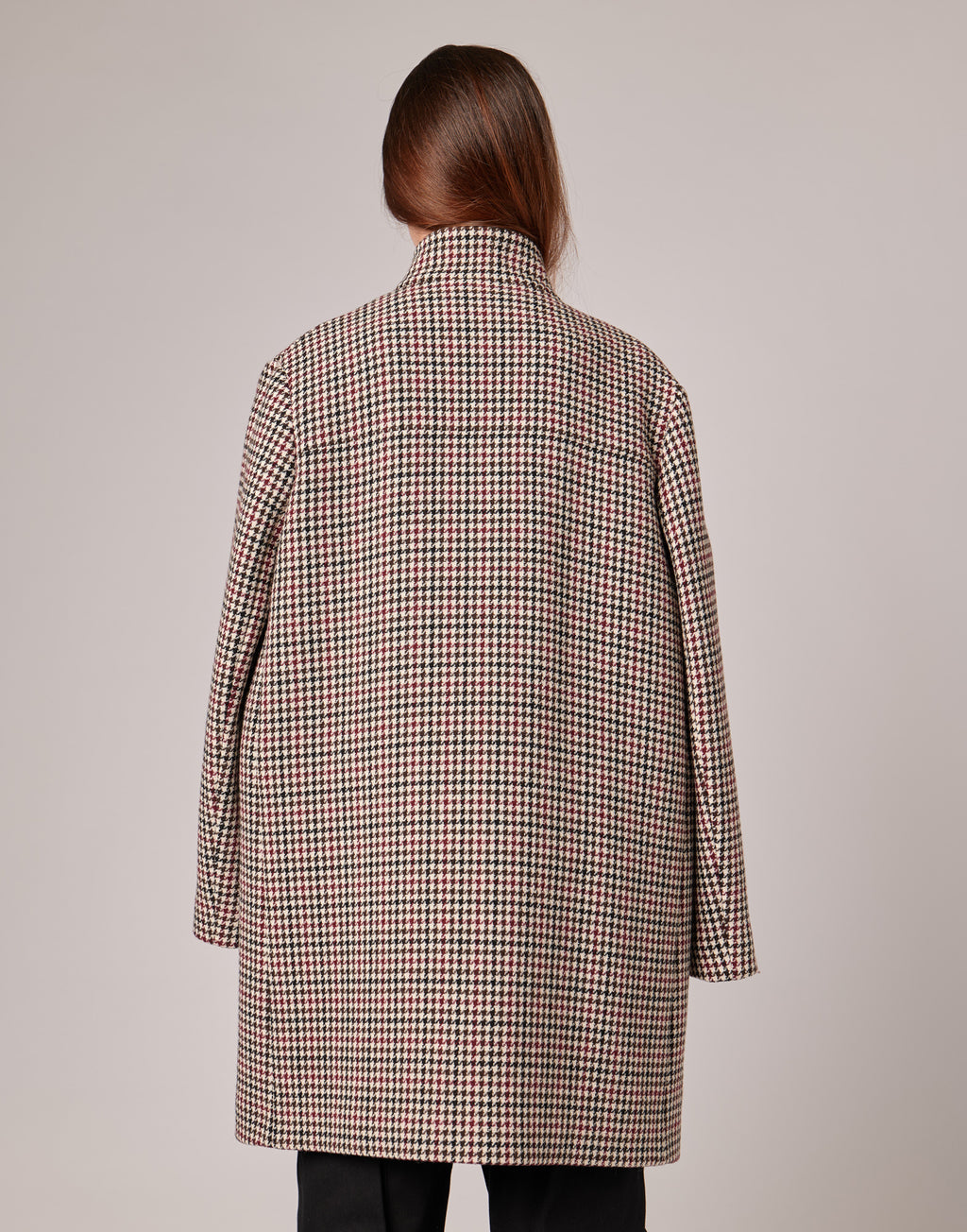 DOUUOD Cappotto Monopetto in Pied de Poule