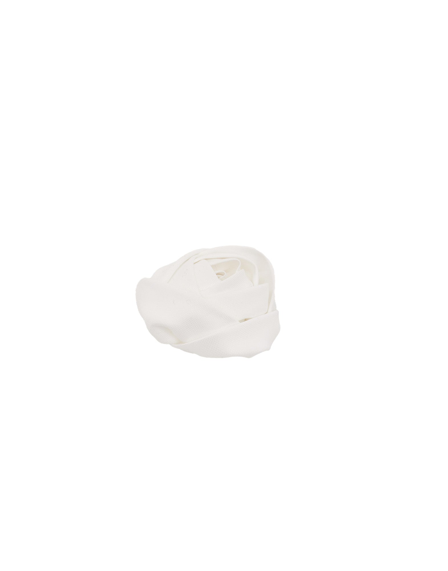 DOUUOD Spilla a Fiore in Popeline Oxford Bianco