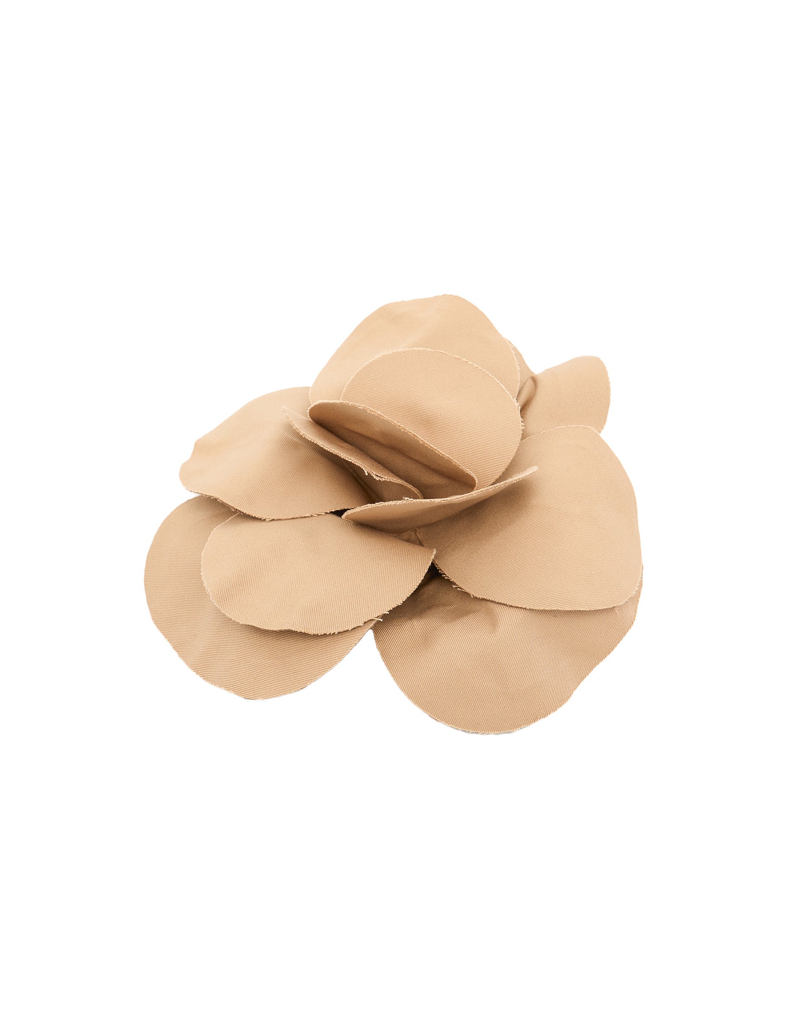 DOUUOD Spilla a Fiore in Tecno Coat Waterproof Camel