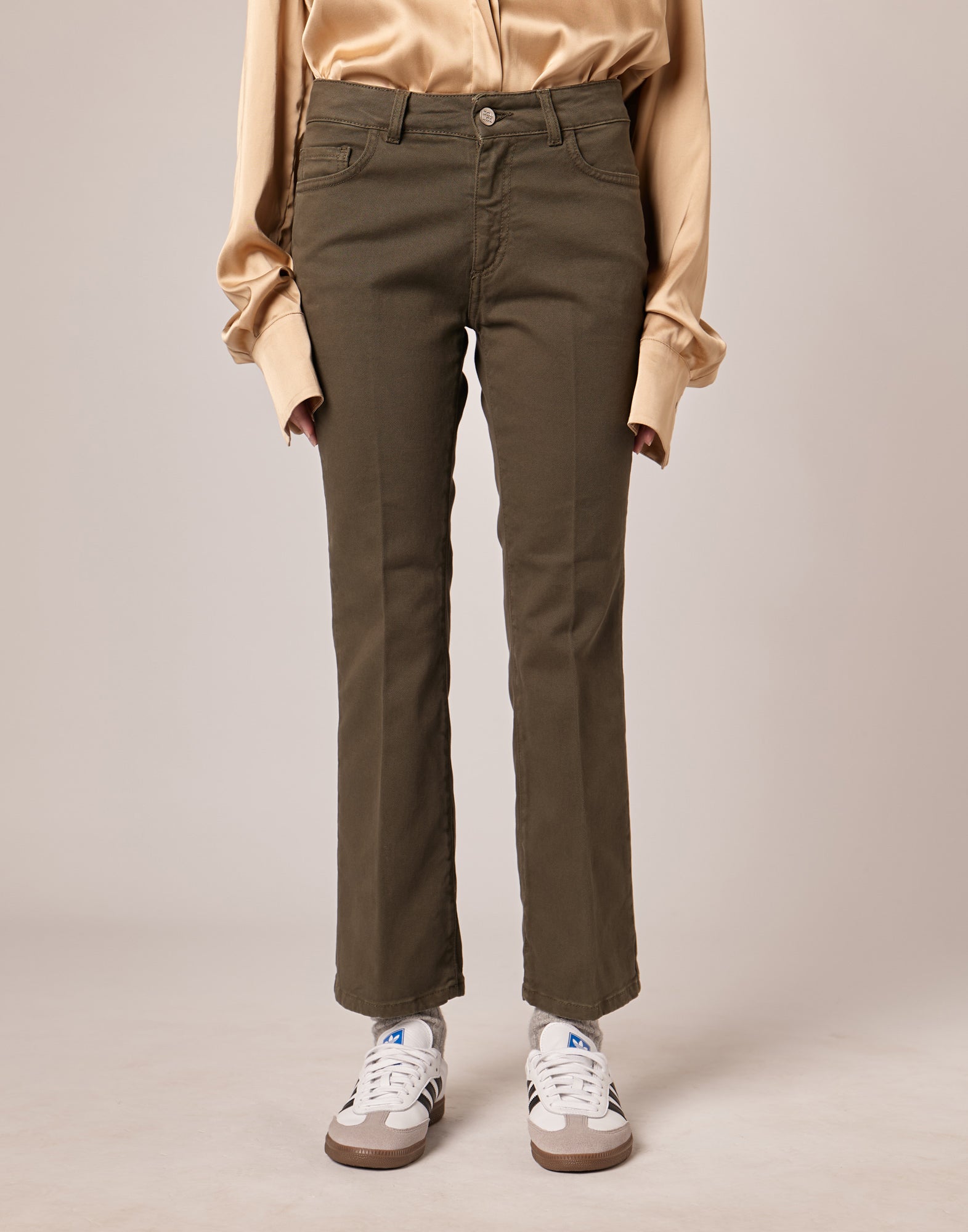 DOUUOD Pantaloni 5 Tasche Drill Cotone Stretch Militare