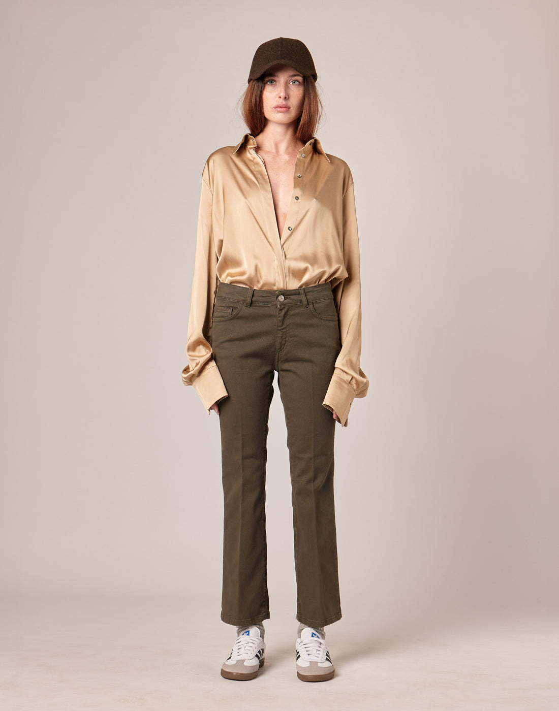 DOUUOD Pantaloni 5 Tasche Drill Cotone Stretch Militare