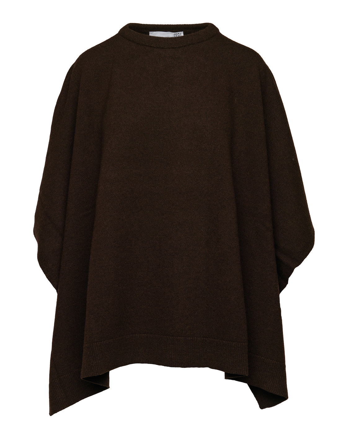 DOUUOD Mantella Ampia in Lana Extrafine/Cashmere Cioccolato