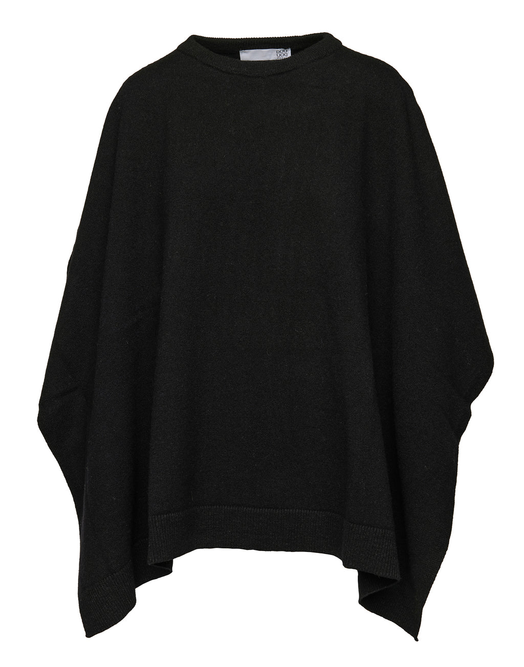 DOUUOD Mantella Ampia in Lana Extrafine/Cashmere Nera
