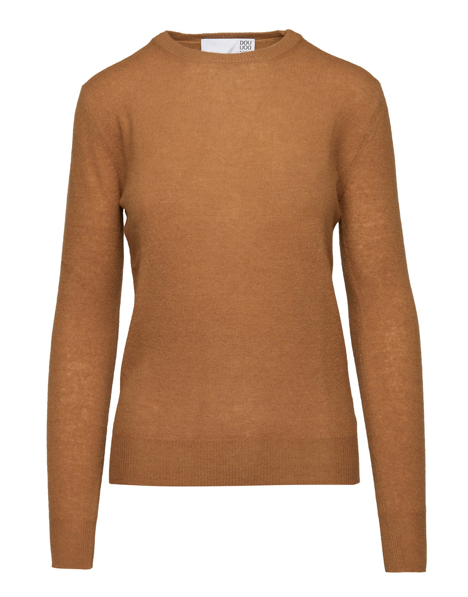 DOUUOD Maglione Slim in Lana Extrafine/Cashmere Camel