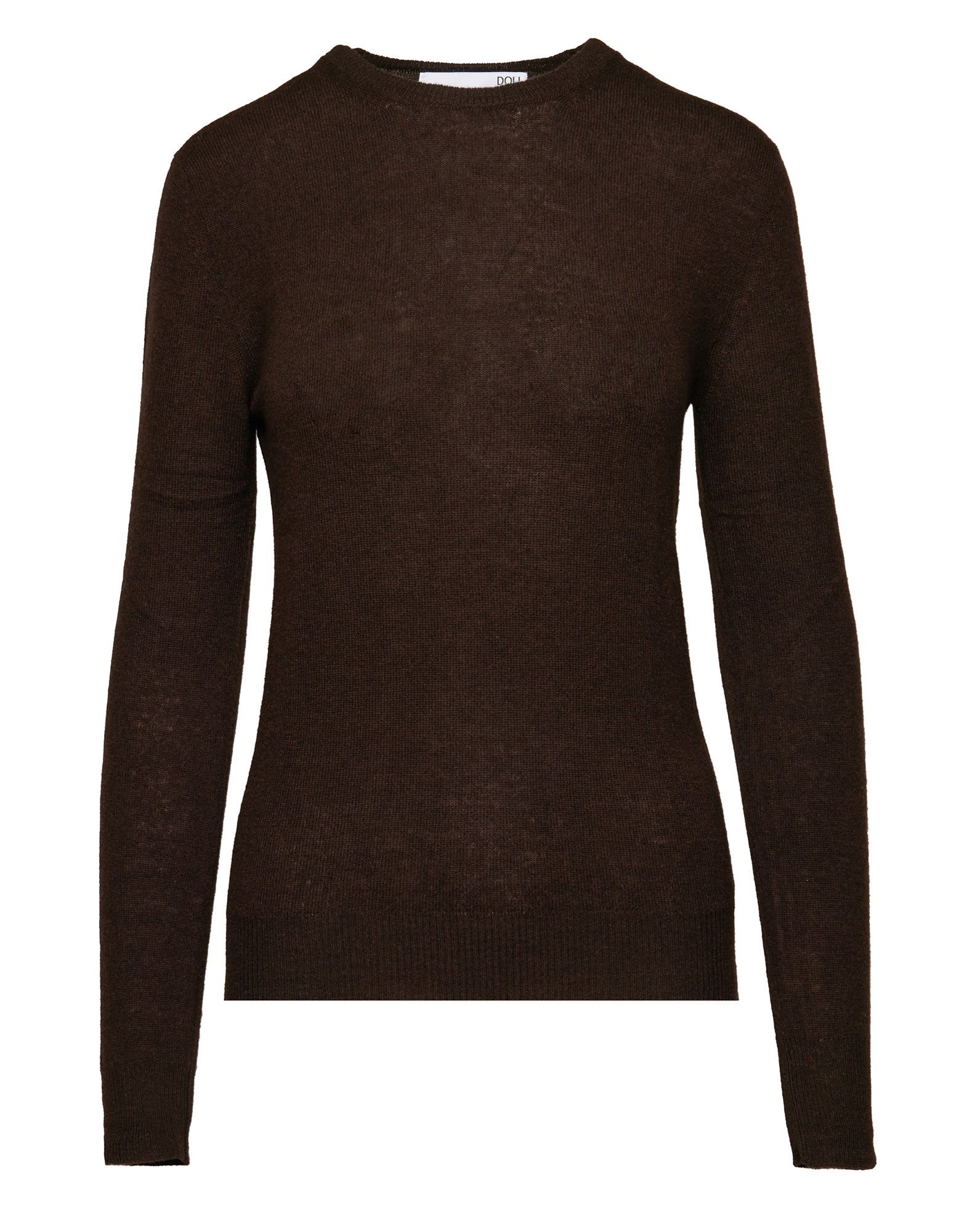 DOUUOD Maglione Slim in Lana Extrafine/Cashmere Cioccolato