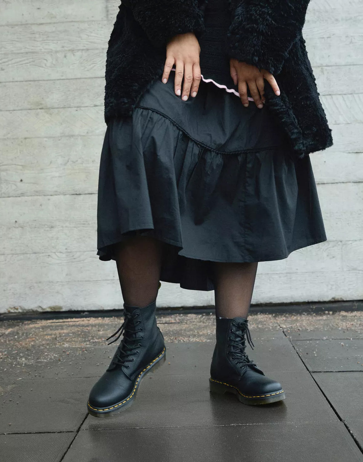 DR. MARTENS 1460 Pascal Virginia Black – Anfibi in Pelle
