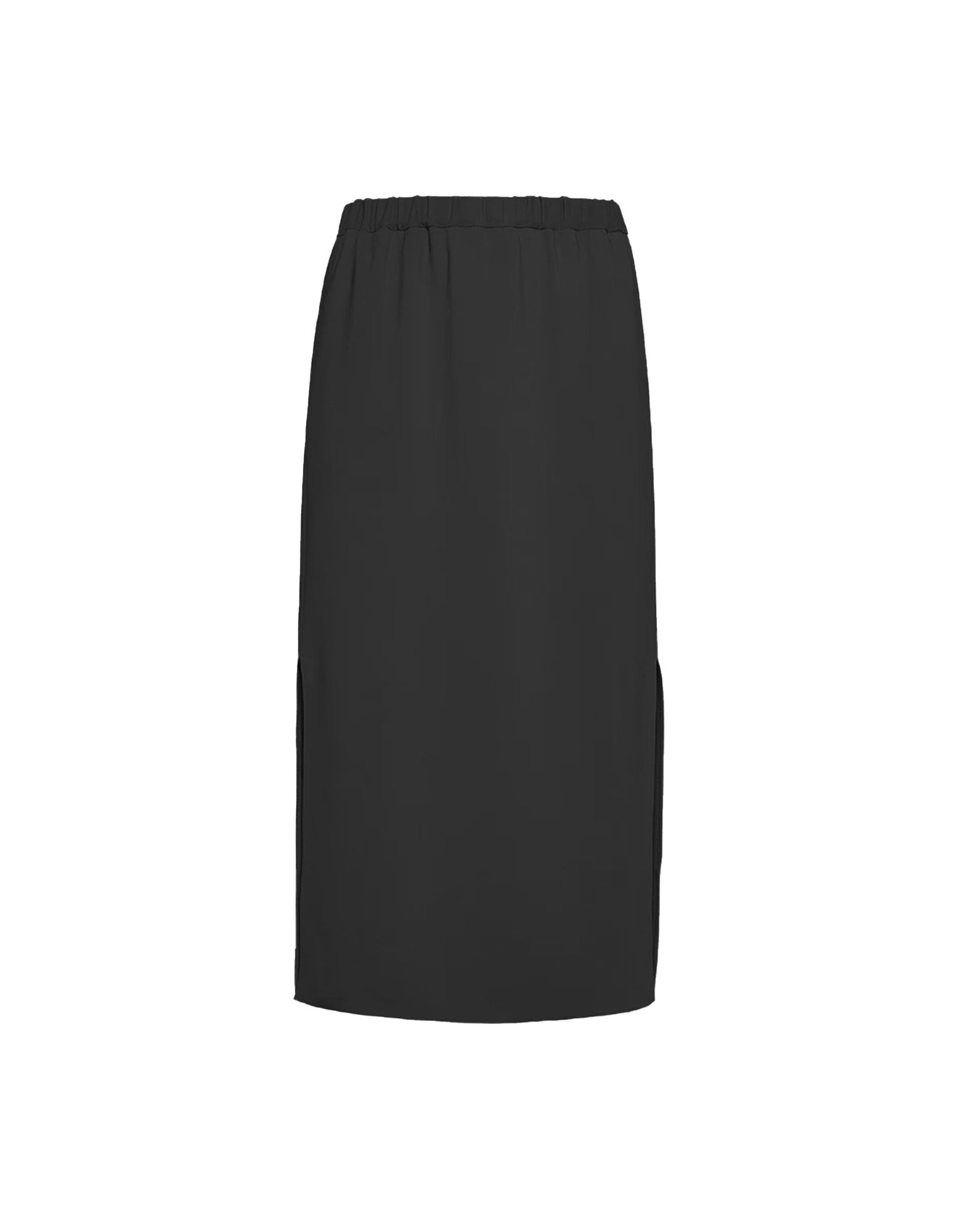 FORTE FORTE Gonna a Tubino in Cady Crêpe Stretch Nera