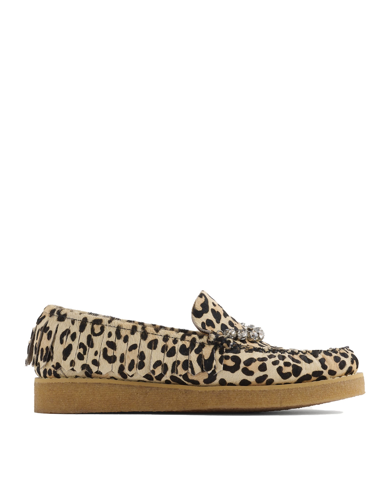 FORTE FORTE X SEBAGO Mocassini in Cavallino con Stampa Animalier e Strass