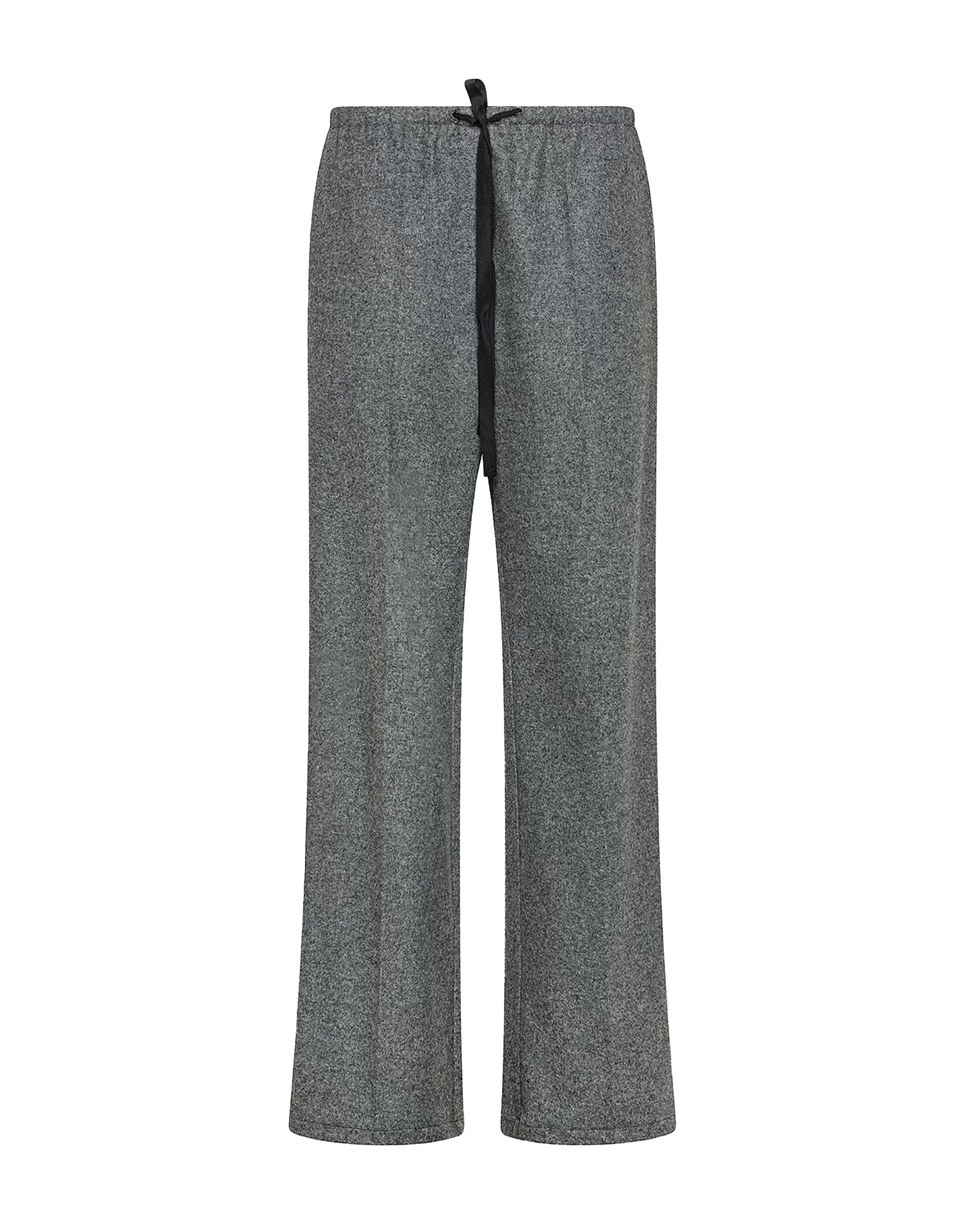 FORTE FORTE Pantalone con Coulisse in Panno di Lana Grigio
