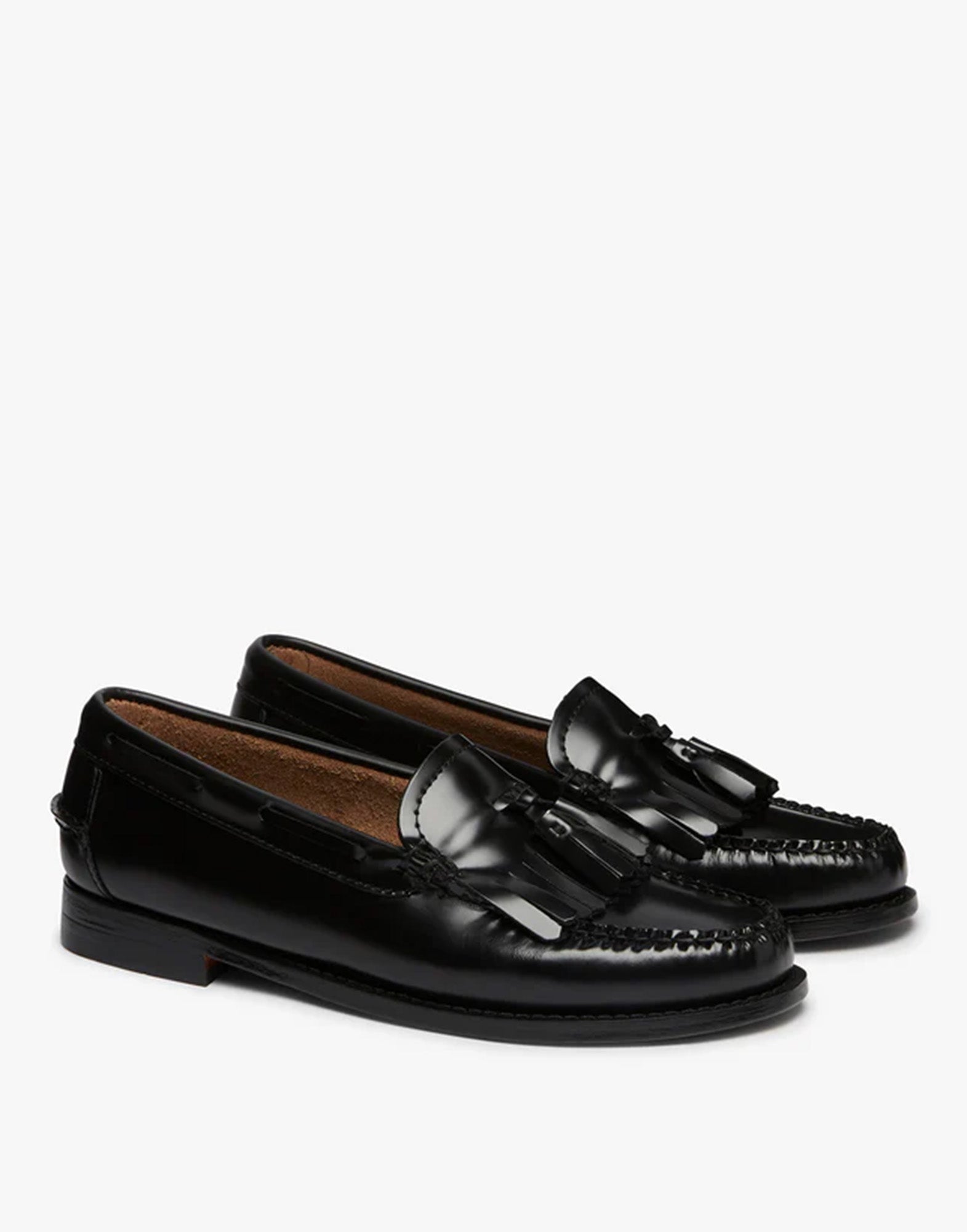 GH BASS Mocassini Weejuns Esther Kiltie con Nappe in Pelle Nera