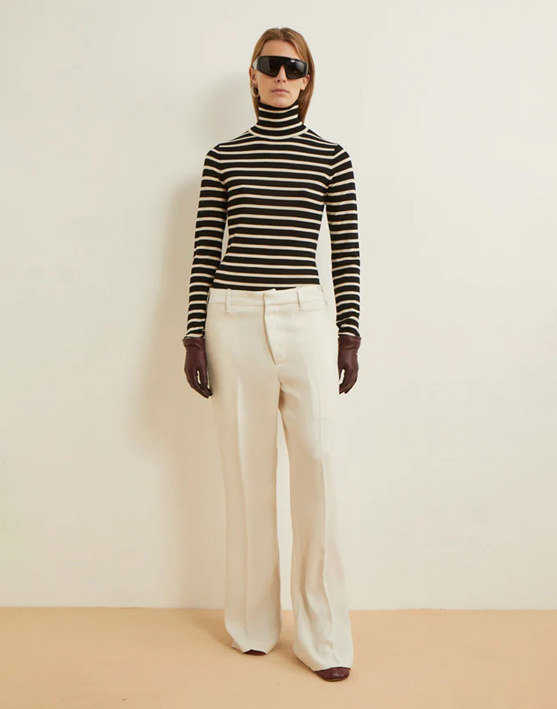 LAURENCE BRAS Maglione Dolcevita Rigato