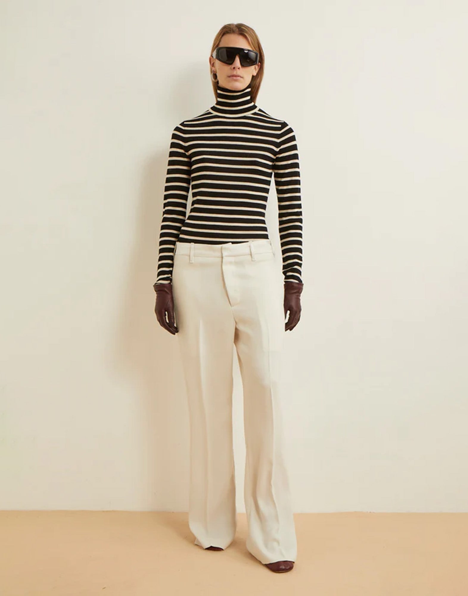LAURENCE BRAS Maglione Dolcevita Rigato