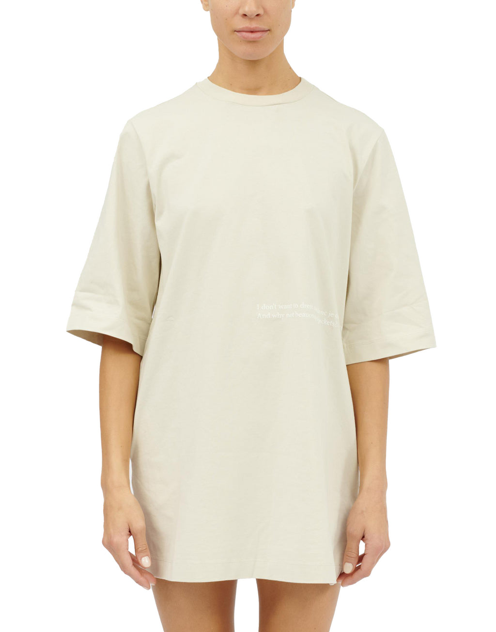 MM6 MAISON MARGIELA Mini Abito in Jersey Gesso