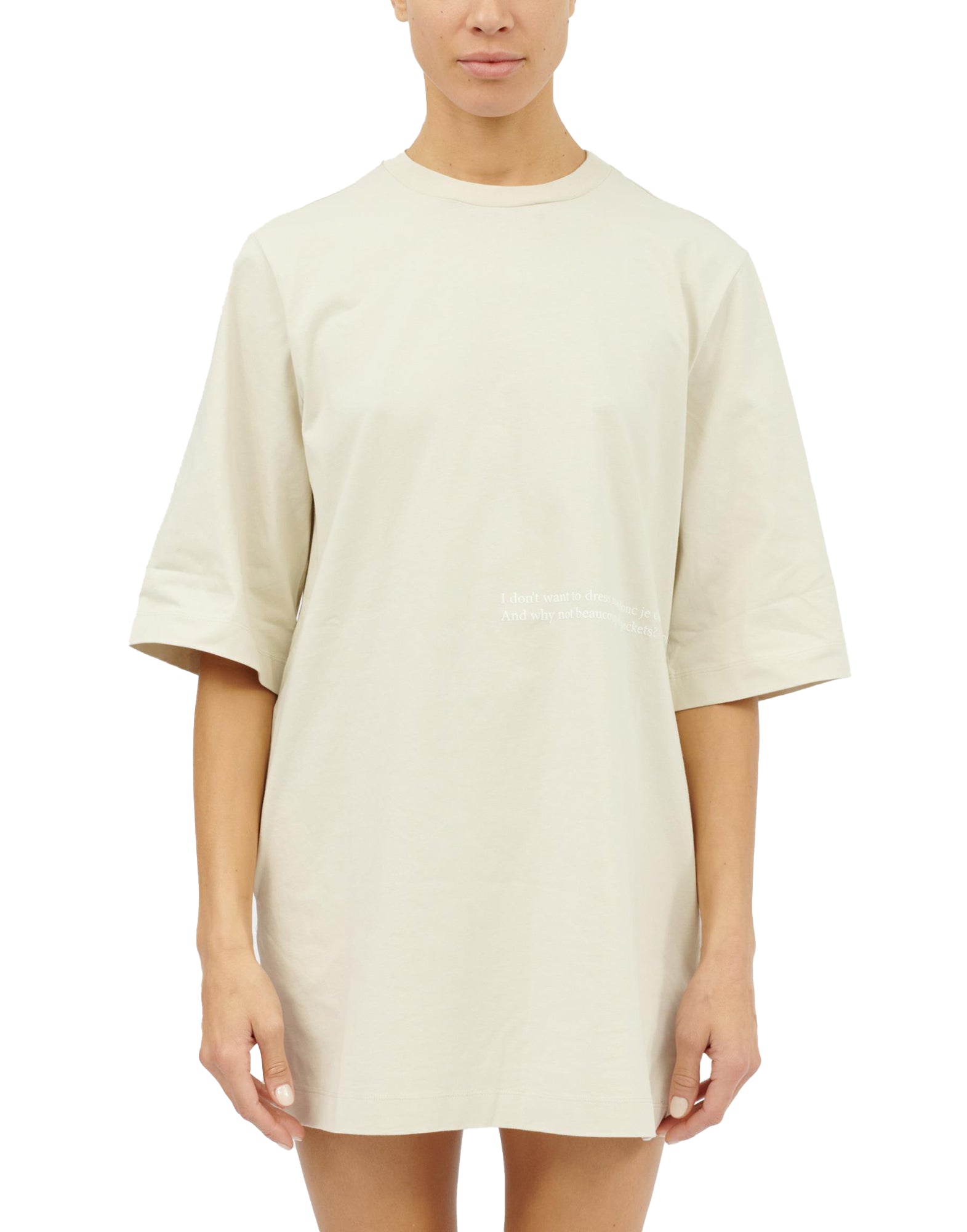 MM6 MAISON MARGIELA Mini Abito in Jersey Gesso