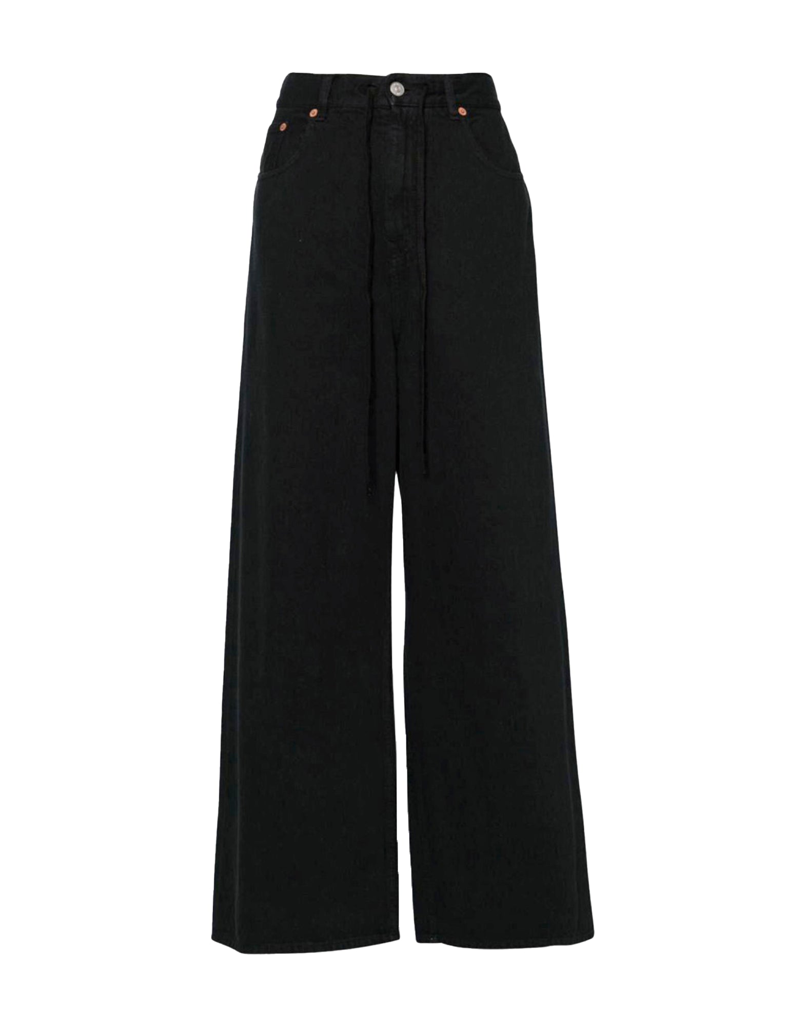 MM6 MAISON MARGIELA Jeans a Gamba Larga con Coulisse Neri