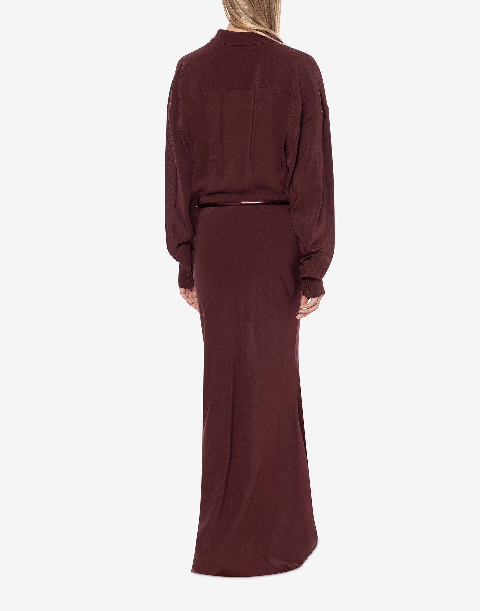 PHILOSOPHY Blusa in Georgette Stretch Bordeaux
