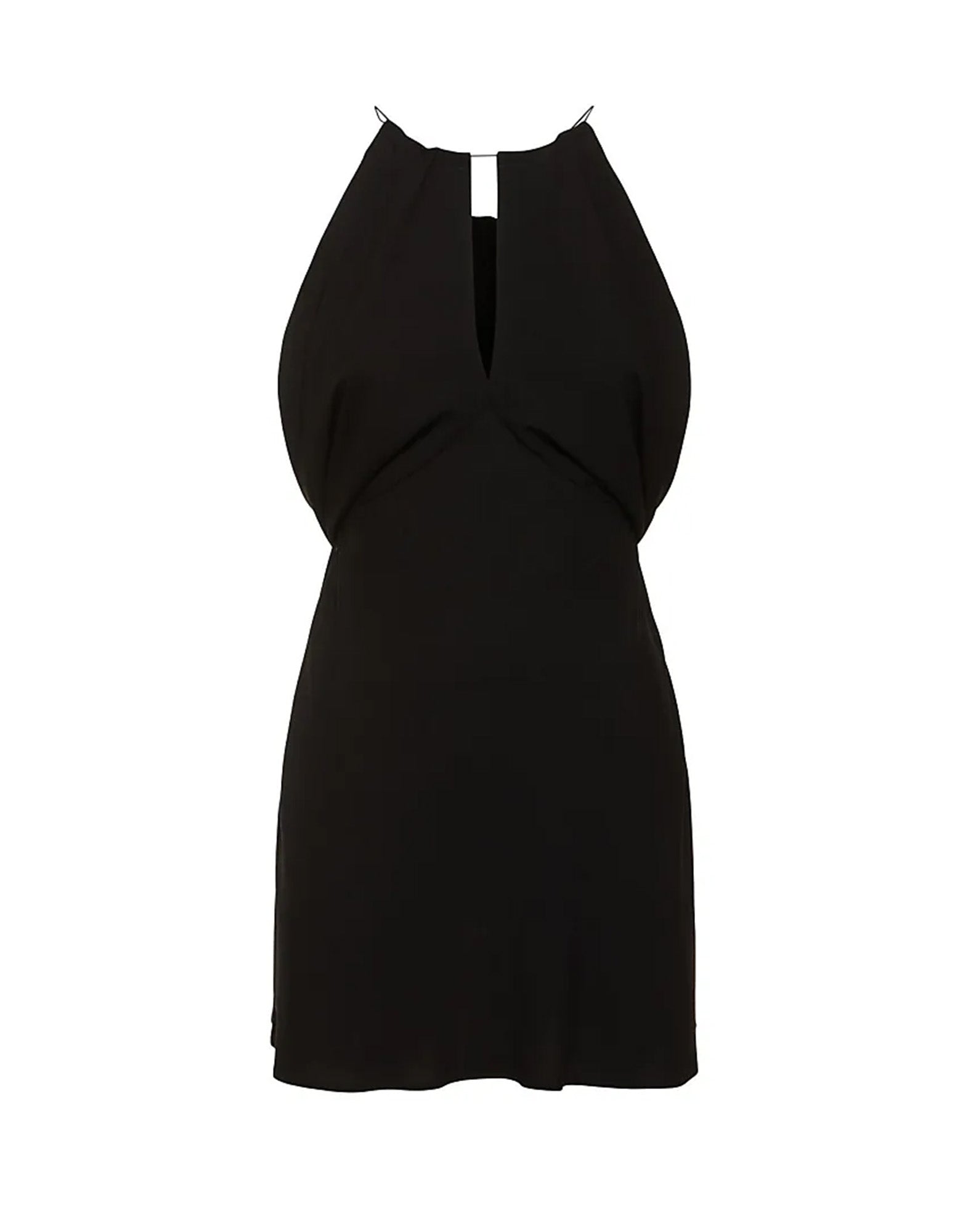 PHILOSOPHY Mini Abito Svasato in Light Crêpe Nero