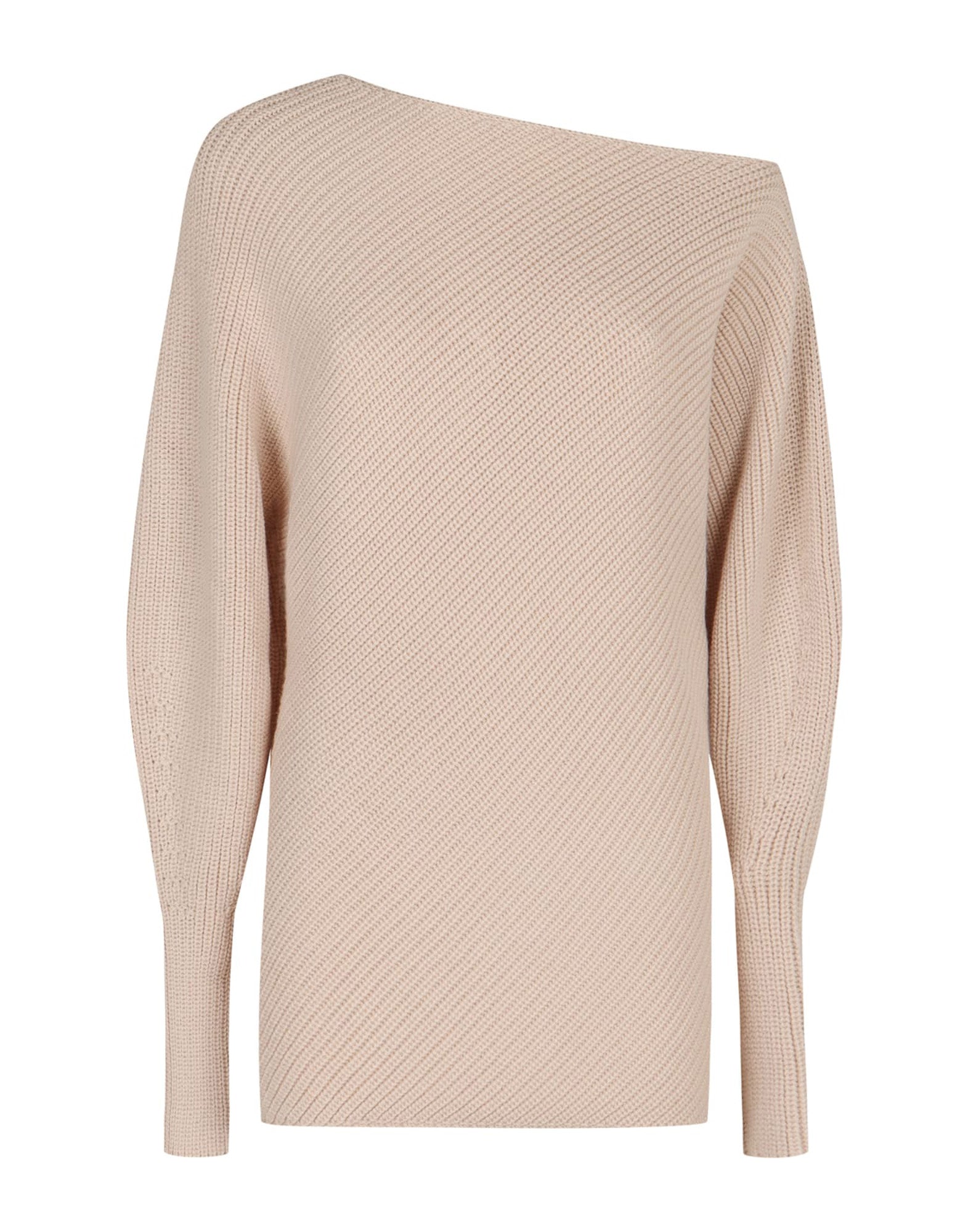 PHILOSOPHY Maglione con Scollo Asimmetrico Panna