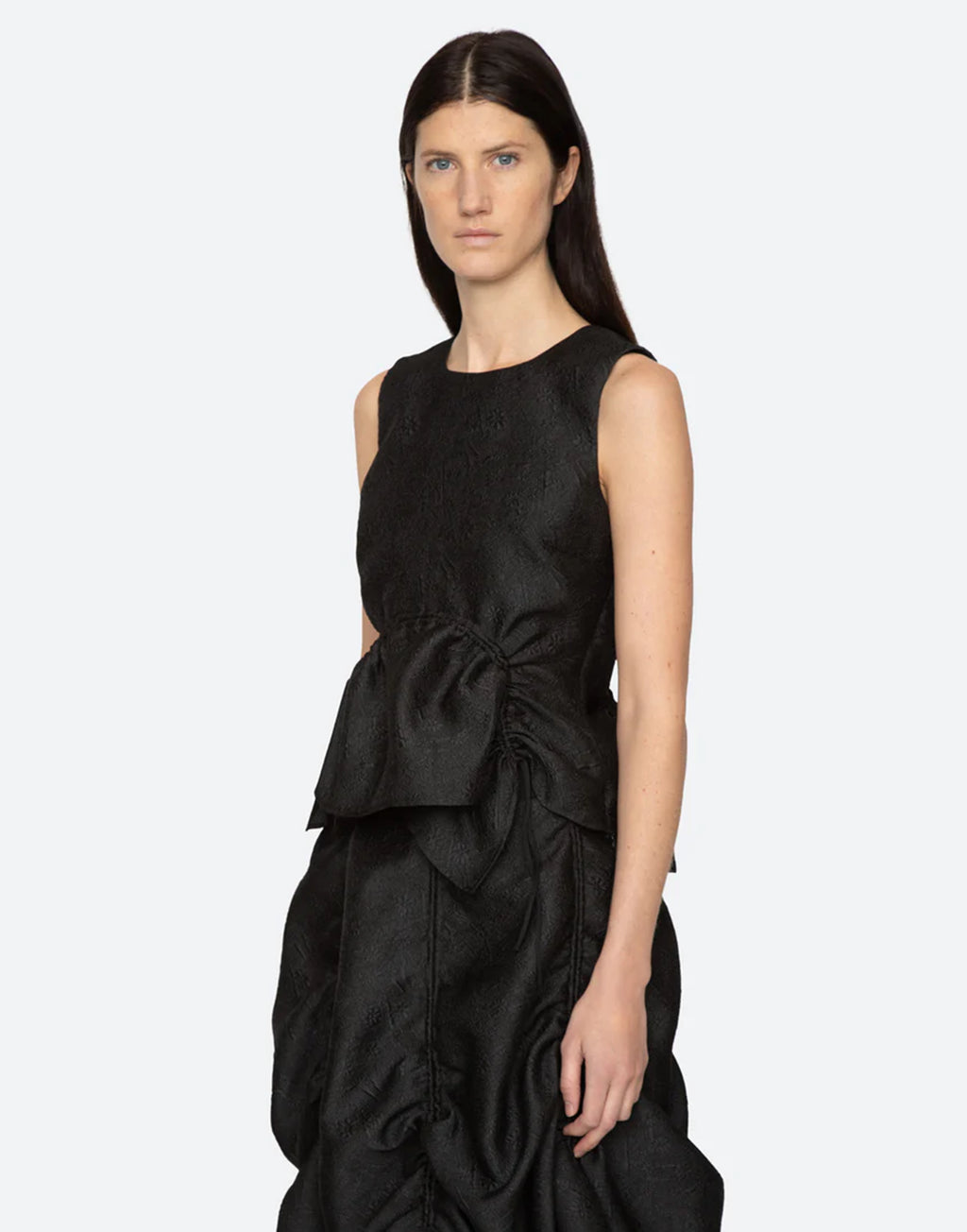 SEA NY Top Elegi in Jacqurd Nero