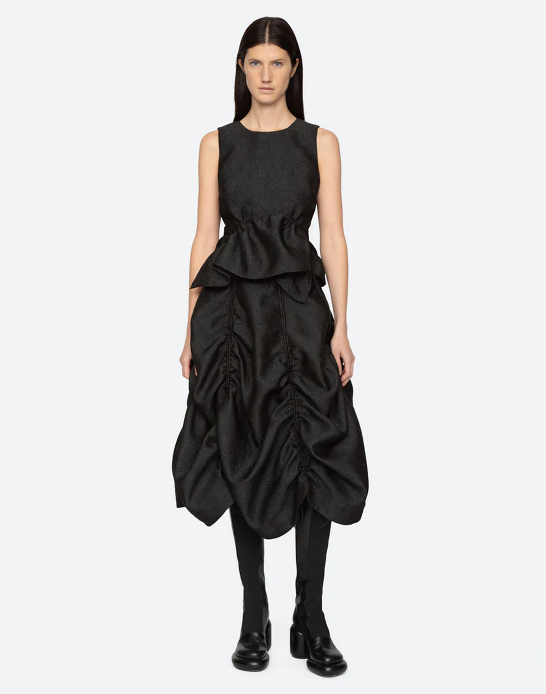 SEA NY Top Elegi in Jacqurd Nero