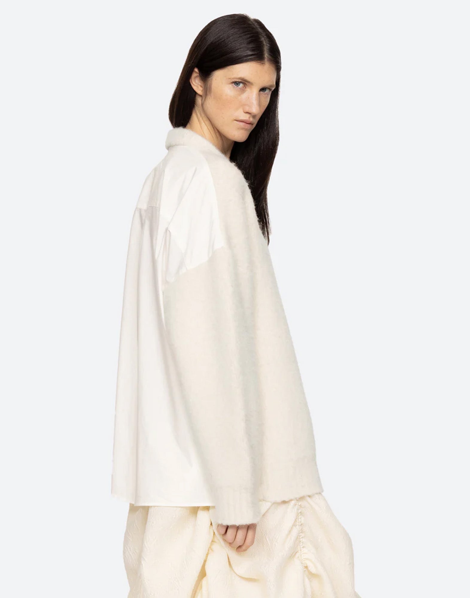 SEA NY Maglione Mixed Devana Bianco