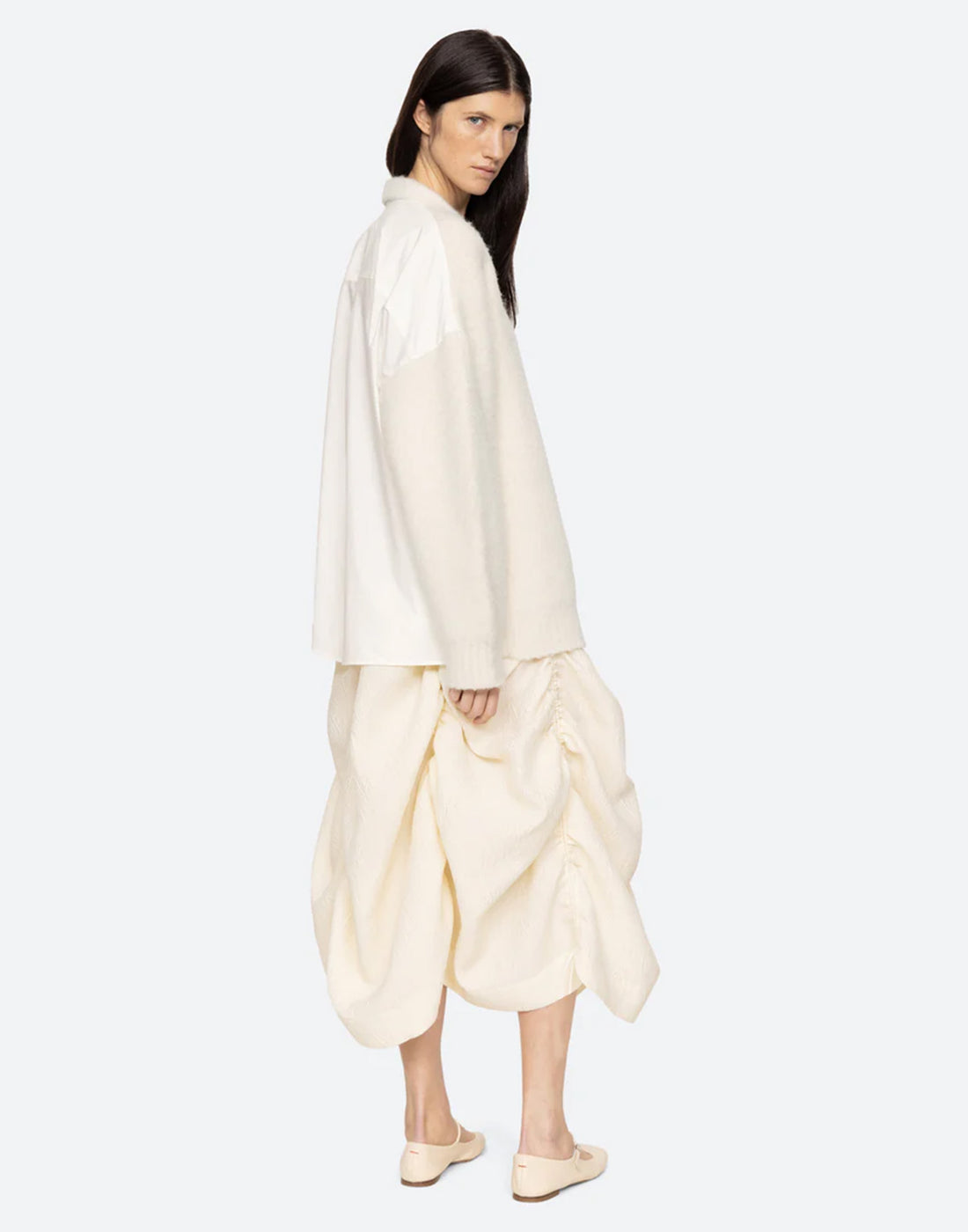 SEA NY Maglione Mixed Devana Bianco