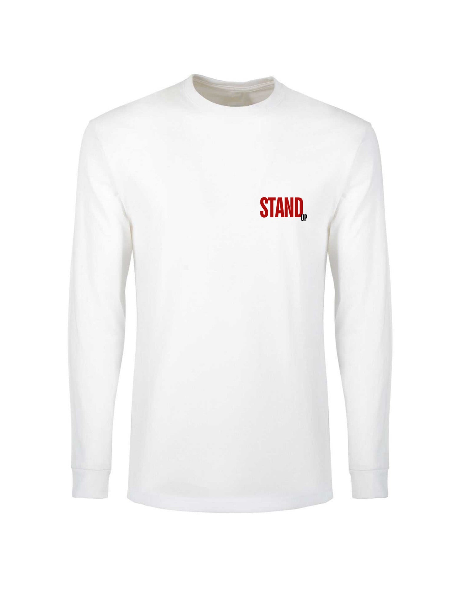 STAND UP T-shirt Manica Lunga White con Stampa