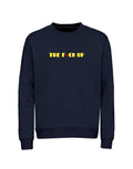 STAND UP Felpa Girocollo Navy con Stampa