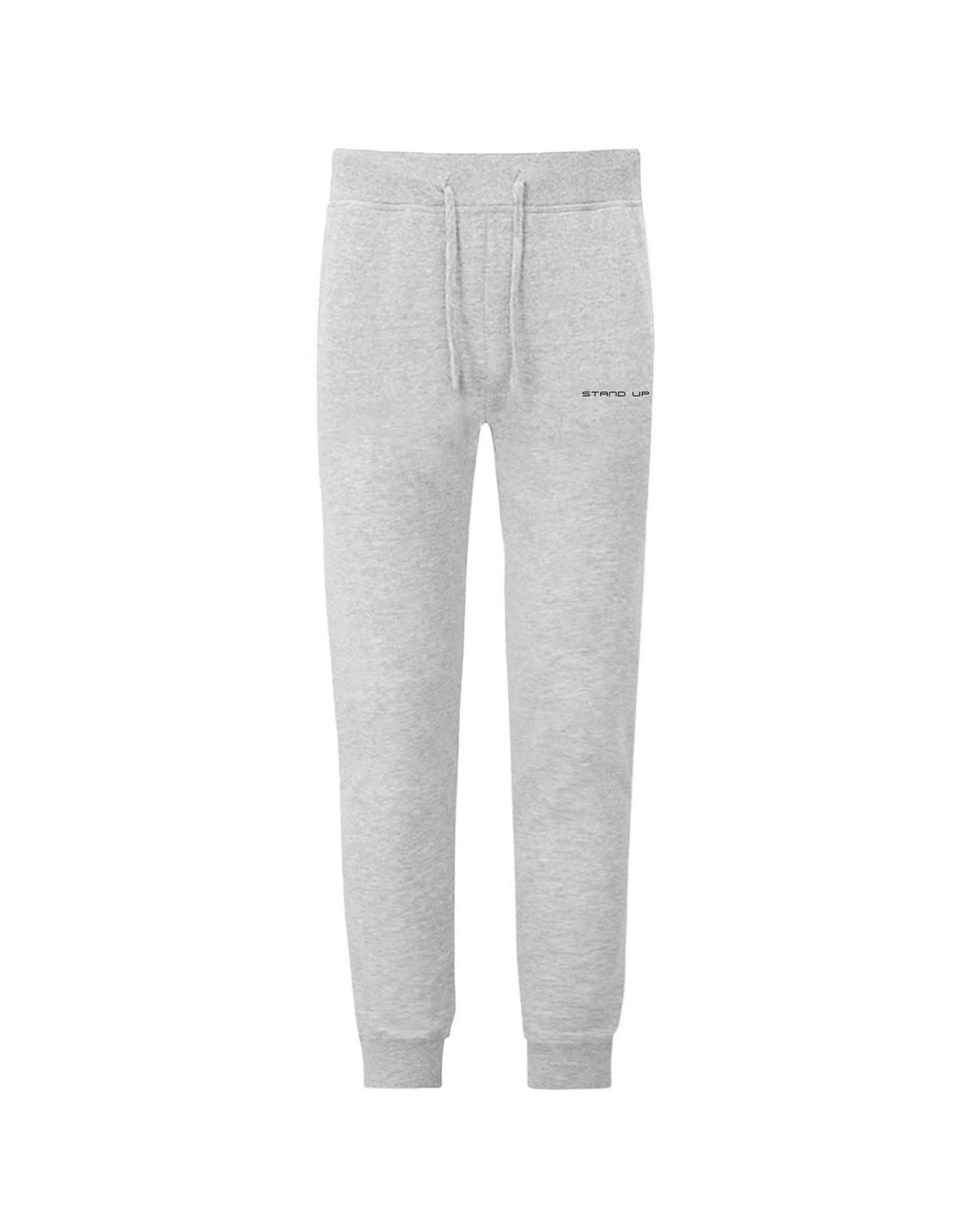 STAND UP Pantalon Jogger à revers Gris chiné