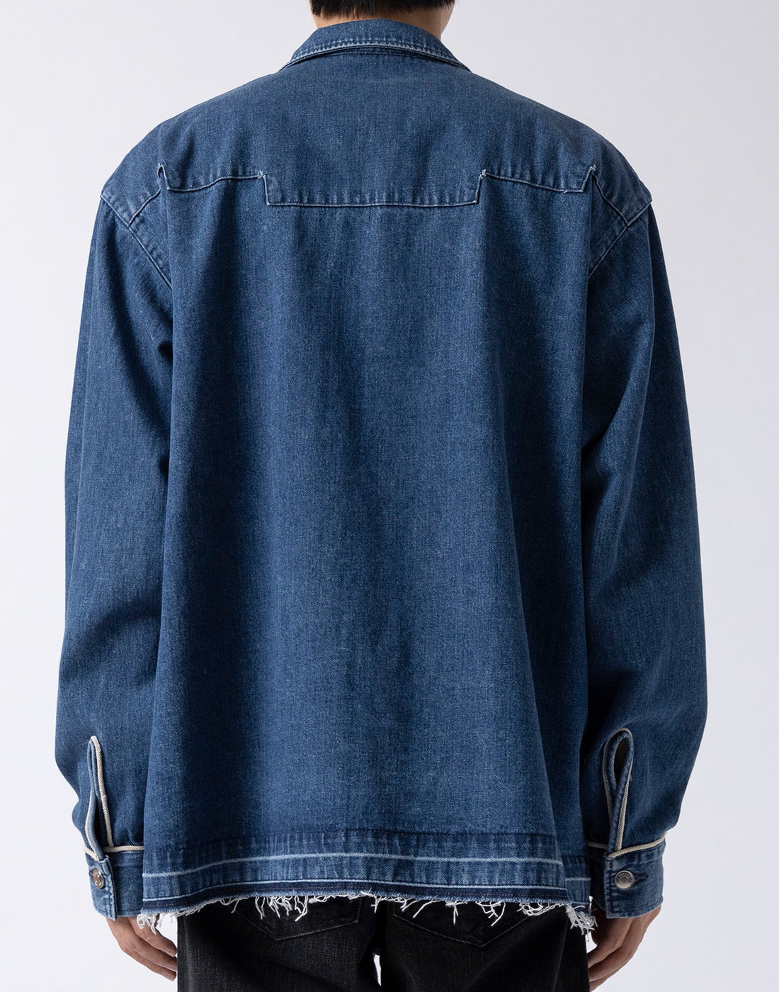 TANAKA Giacca Camicia Western in Denim Vintage Blue