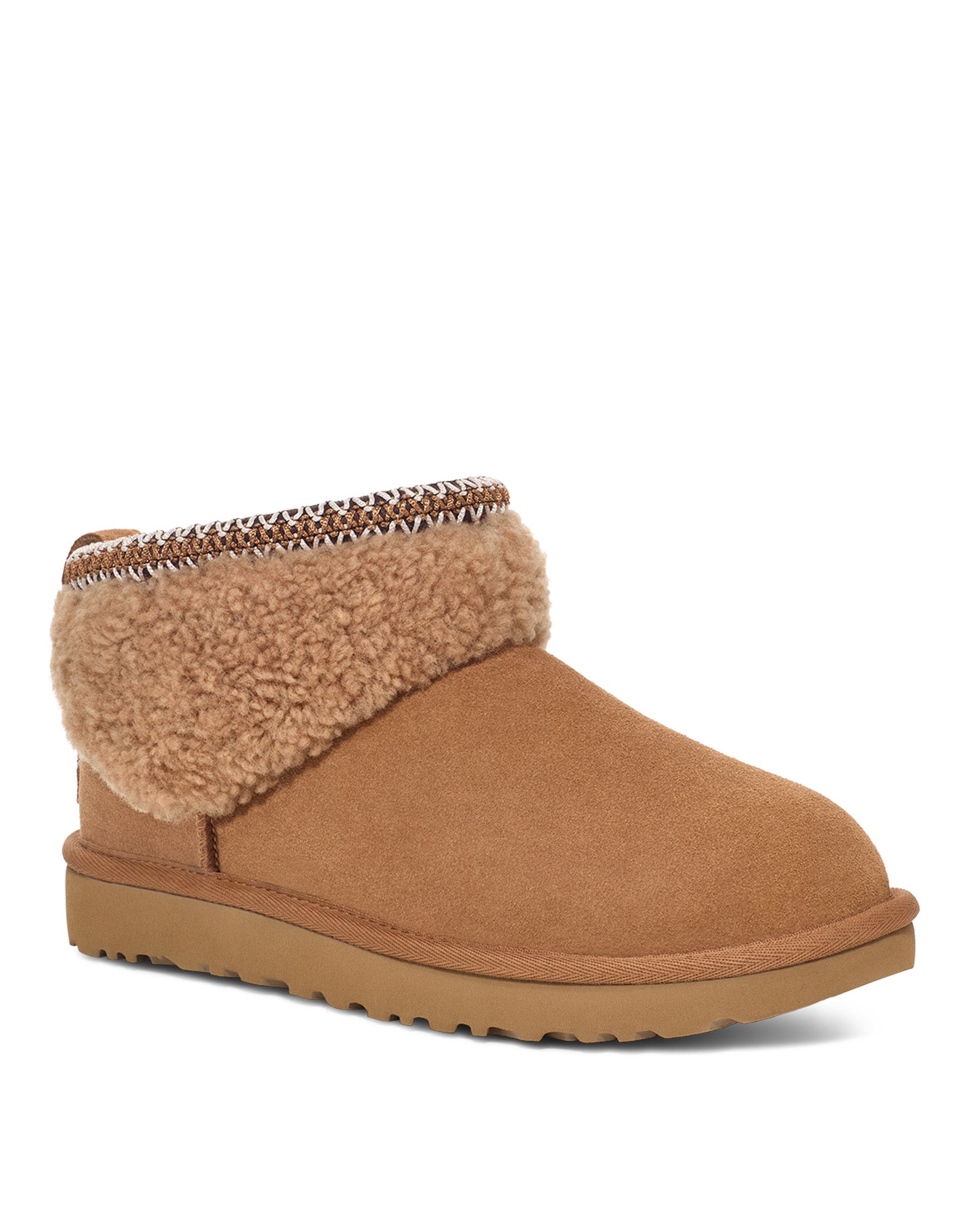 UGG Stivaletti Classic Ultra Mini Maxi Curly Chestnut